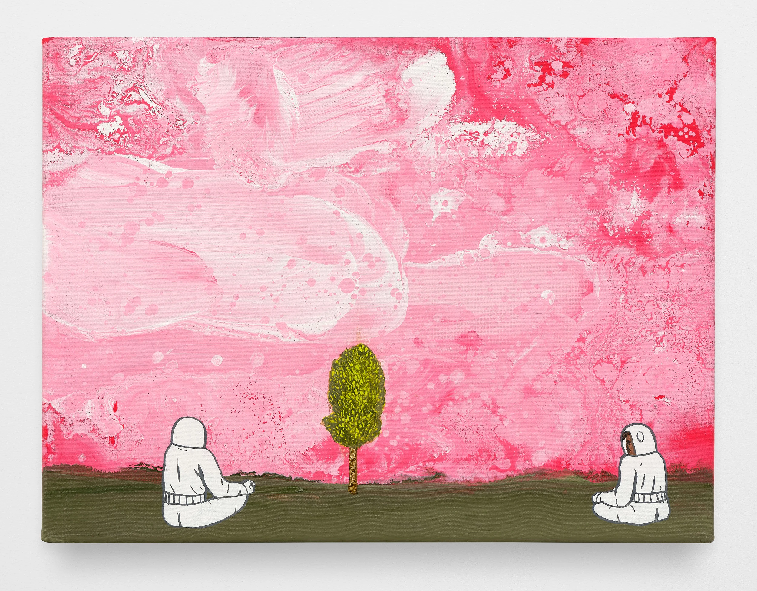 <p>David Huffman<br /><em> Unforgetting </em>, 2025<br />Acrylic, gouache and mixed ground on canvas<br />12 x 16 x 1/2 inches / 30.5 x 40.6 x 1.3 cm</p>
