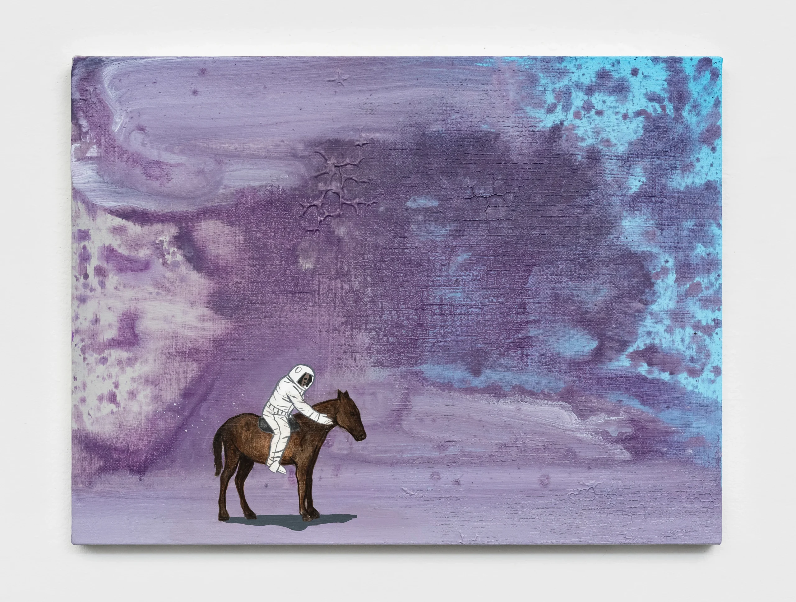 David Huffman<br><em>Depths of Time</em>, 2025<br>Acrylic, gouache and mixed ground on linen<br>18 x 24 x 3/4 inches / 45.7 x 61 x 1.9 cm
