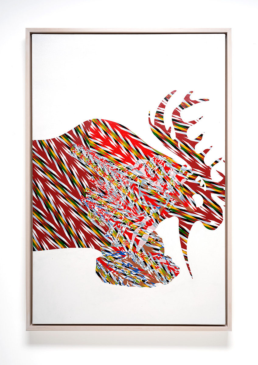 <p>Andrea Carlson<br /><em>New Shroud I</em>, 2025 <br />Acrylic and oil on canvas<br />37 5/8 x 25 5/8 x 2 1/8 inches / 95.6 x 65.1 x 5.4 cm</p>
