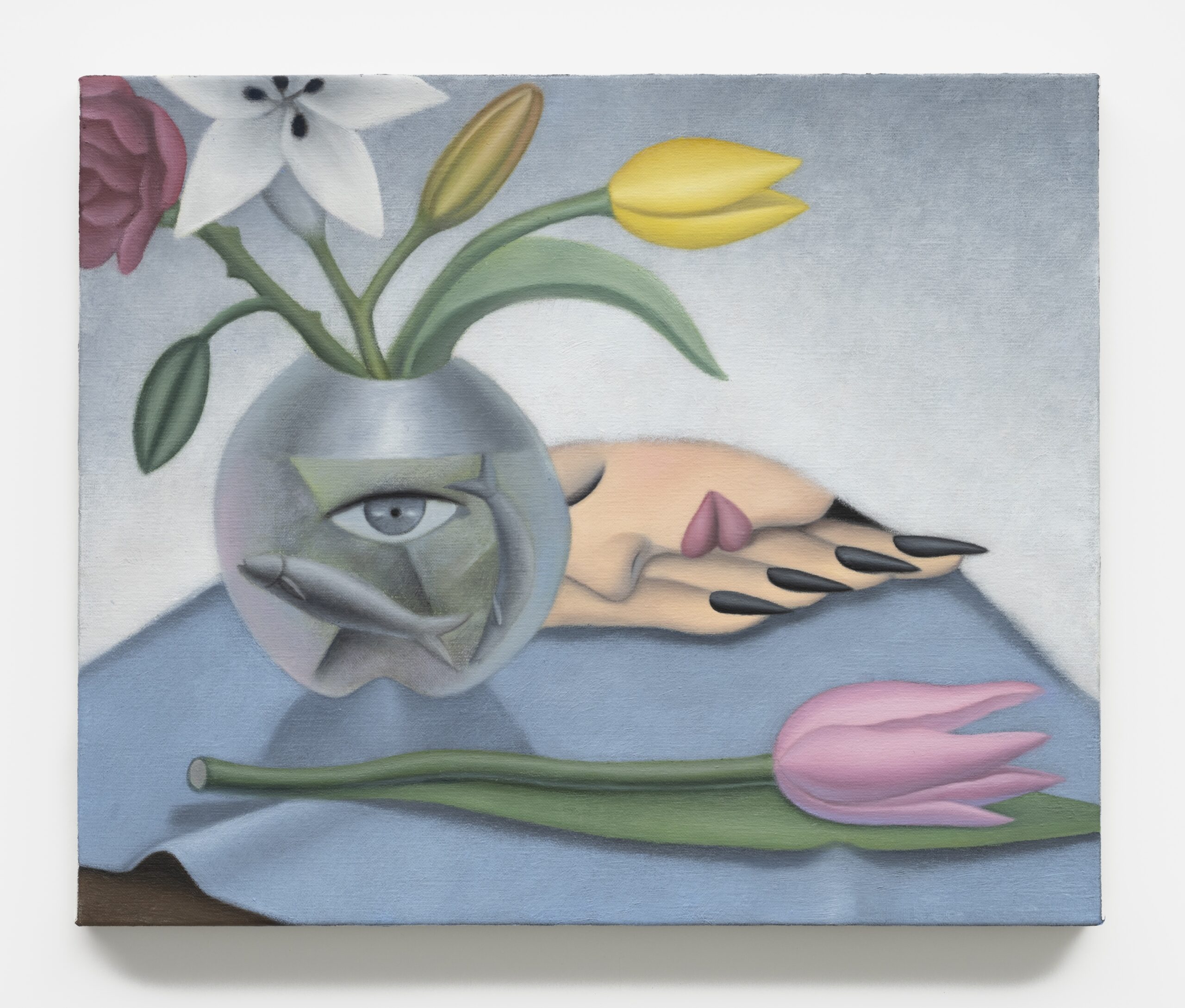 GaHee Park<br><em>Rest in Bloom</em>, 2025<br>Oil on canvas<br>15 x 18 inches / 38.1 x 45.7 cm