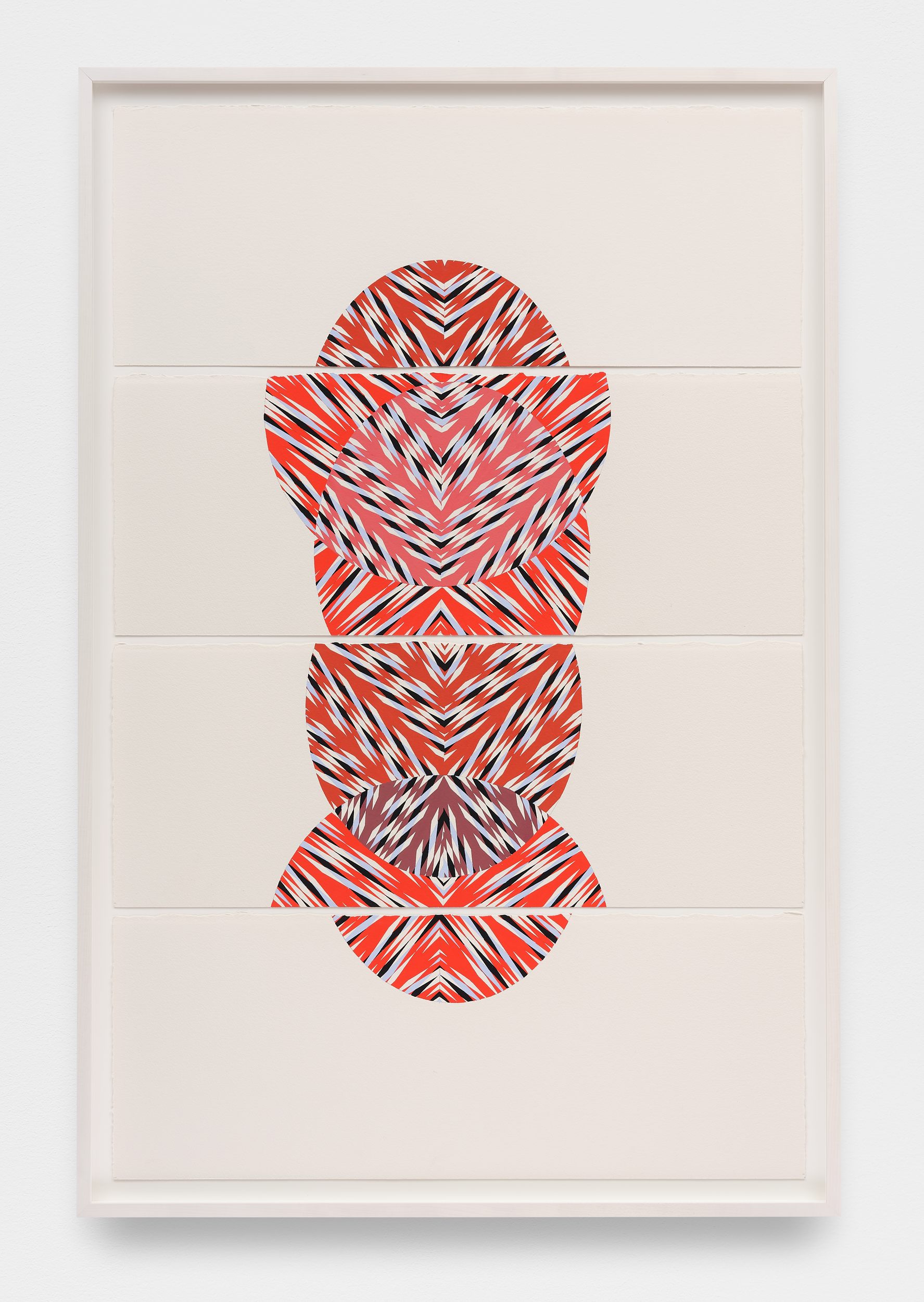 <p>Andrea Carlson<br /><em>Exquisite Bundle</em>, 2025<br />Holbein gouache on paper<br />49 5/8 x 32 7/8 x 2 inches / 126 x 83.5 x 5.1 cm<br />Assembled suite of four</p>
