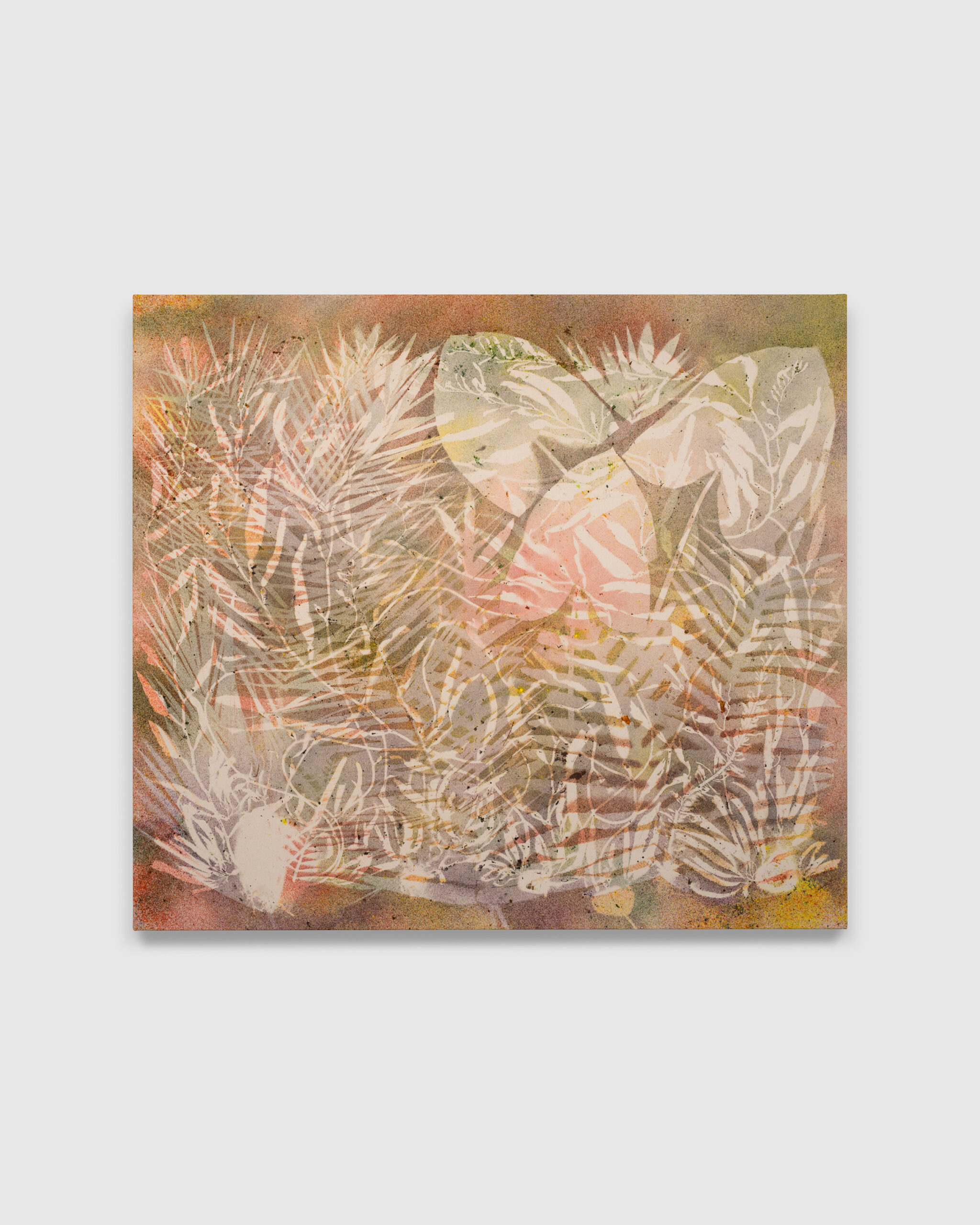 Sam Falls<br><em>Crystal Voyager</em>, 2025<br>Pigment on canvas<br>56 x 72 inches / 142.2 x 182.9 cm