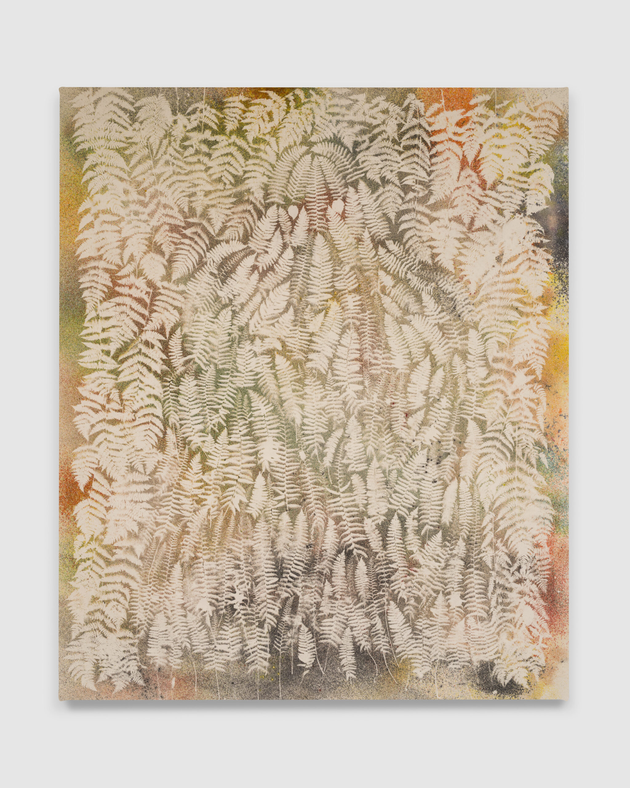 Sam Falls<br><em>Ghost</em>, 2025<br>Pigment on canvas<br>100 x 84 inches / 254 x 213.4 cm