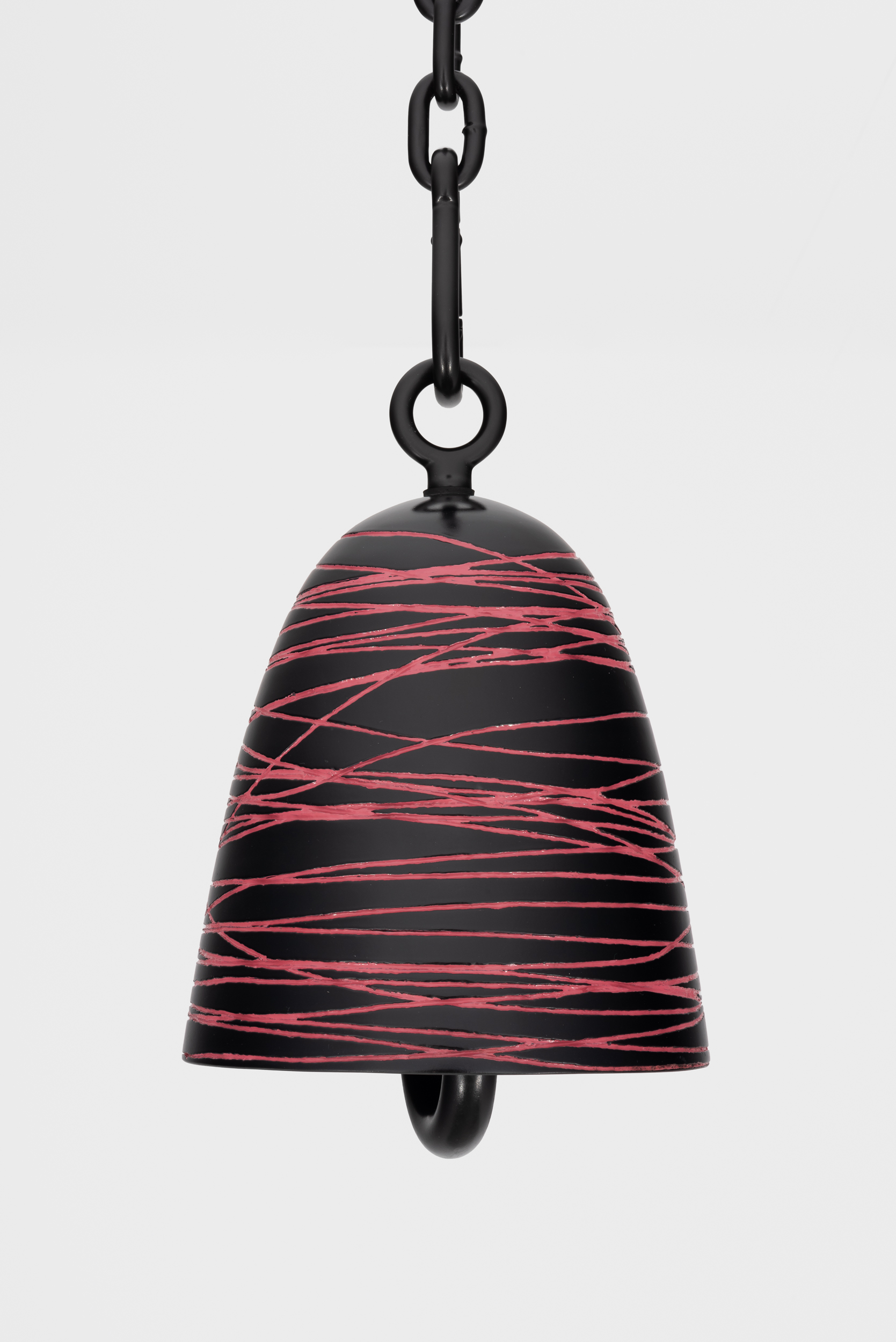 <p>Davina Semo<br /><em>Boudoir</em>, 2025<br />Cast bronze bell, UV protected 3-stage catalyzed urethane automotive finish, patinated solid bronze clapper, hemp shibari rope, powder-coated stainless steel hardware, powder-coated zinc-plated steel chain<br />Bell: 10 1/4 x 7 1/2 x 7 1/2 inches / 26 x 19.1 x 19.1 cm; Overall dimensions variable</p>