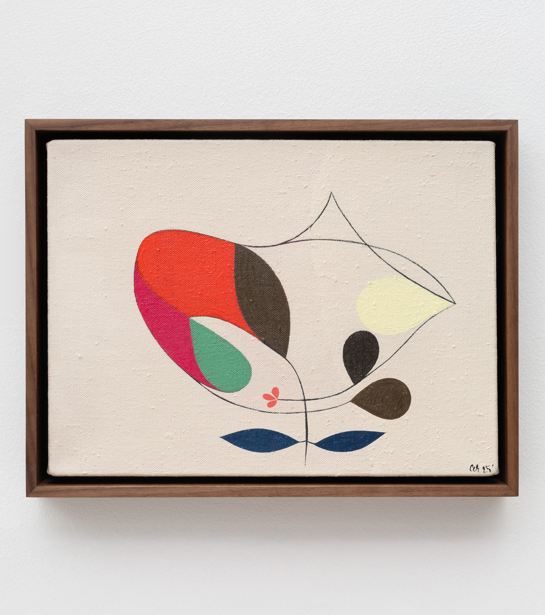 Clare Rojas<br><em>I Love You Flower</em>, 2025<br>Oil on linen<br>9 7/8 x 13 x 1 3/4 inches / 25.1 x 33 x 4.4 cm