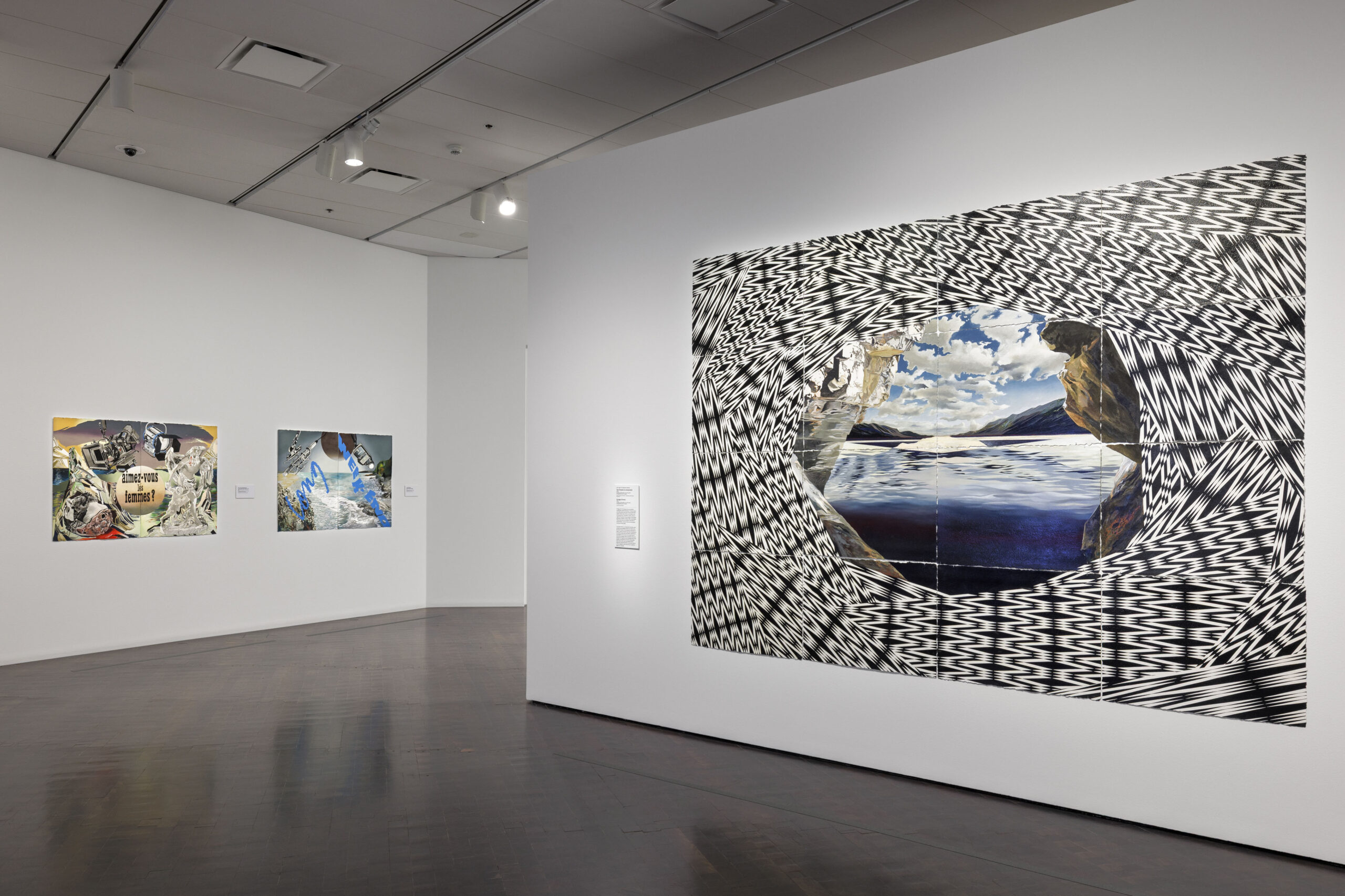 <p>Installation view<br /><em>Andrea Carlson: A Constant Sky</em><br />Denver Art Museum, Denver, CO<br />2025<br />Photo: Eric Stephenson</p>

