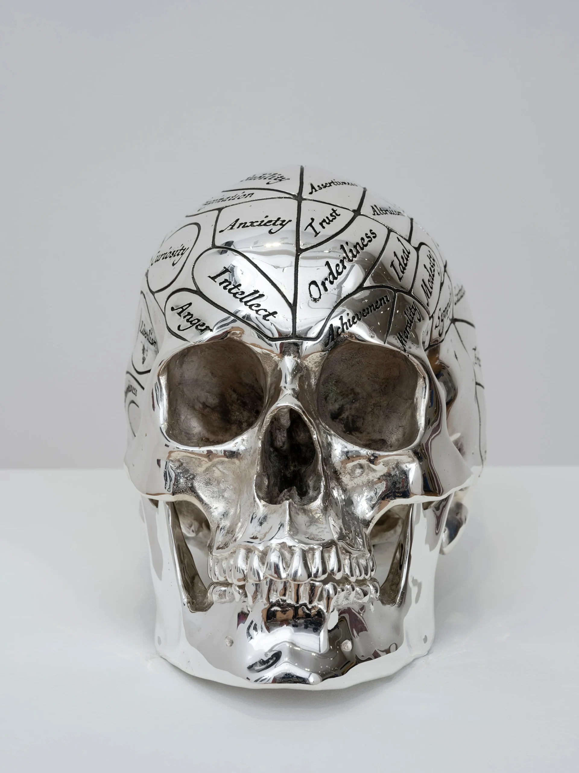 Trevor Paglen<br><em>The Model (Personality)</em>, 2020<br>Silver-plated bronze<br>7 1/4 x 7 1/8 x 5 3/8 inches / 18.4 x 18.1 x 13.7 cm
