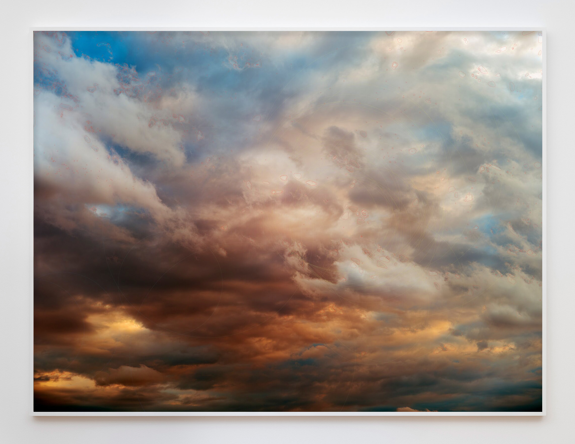 <p>Trevor Paglen<br /><em>CLOUD #395 Maximally Stable Extremal Regions; Hough Circle Transform</em>, 2025<br />Dye sublimation print<br />48 x 64 inches / 121.9 x 162.6 cm<br />Edition of 3 plus 1 artist’s proof</p>
