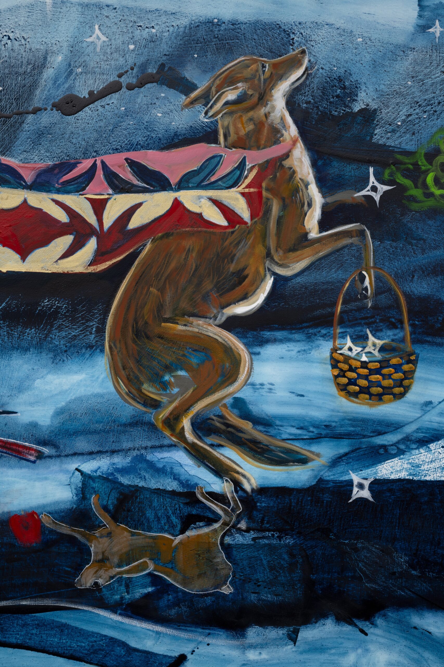 <p>Julie Buffalohead<br /> <em>Throwing Stars</em>, 2025<br />Detail View</p>
