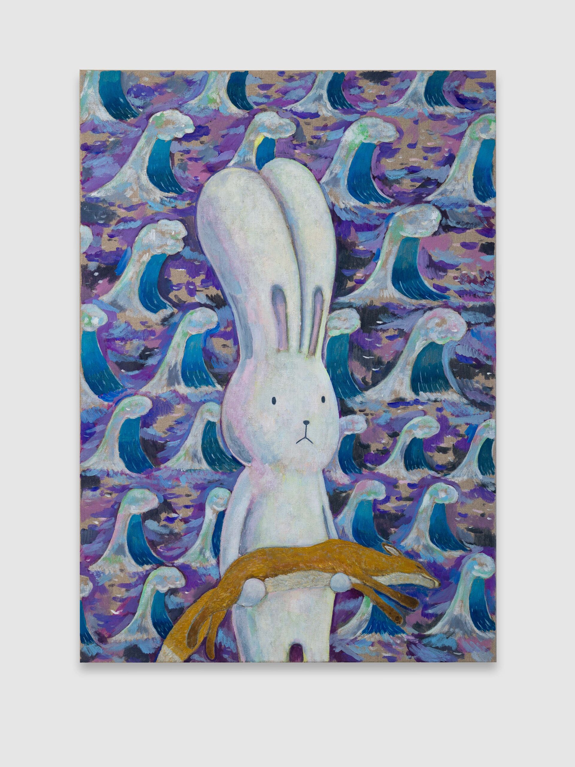 Atsushi Kaga<br><em>Dear Mother, Another Year is Ending...</em>, 2026<br>Acrylic on linen<br>39 3/8 x 27 1/2 x 1 inches / 100 x 70 x 2.5 cm