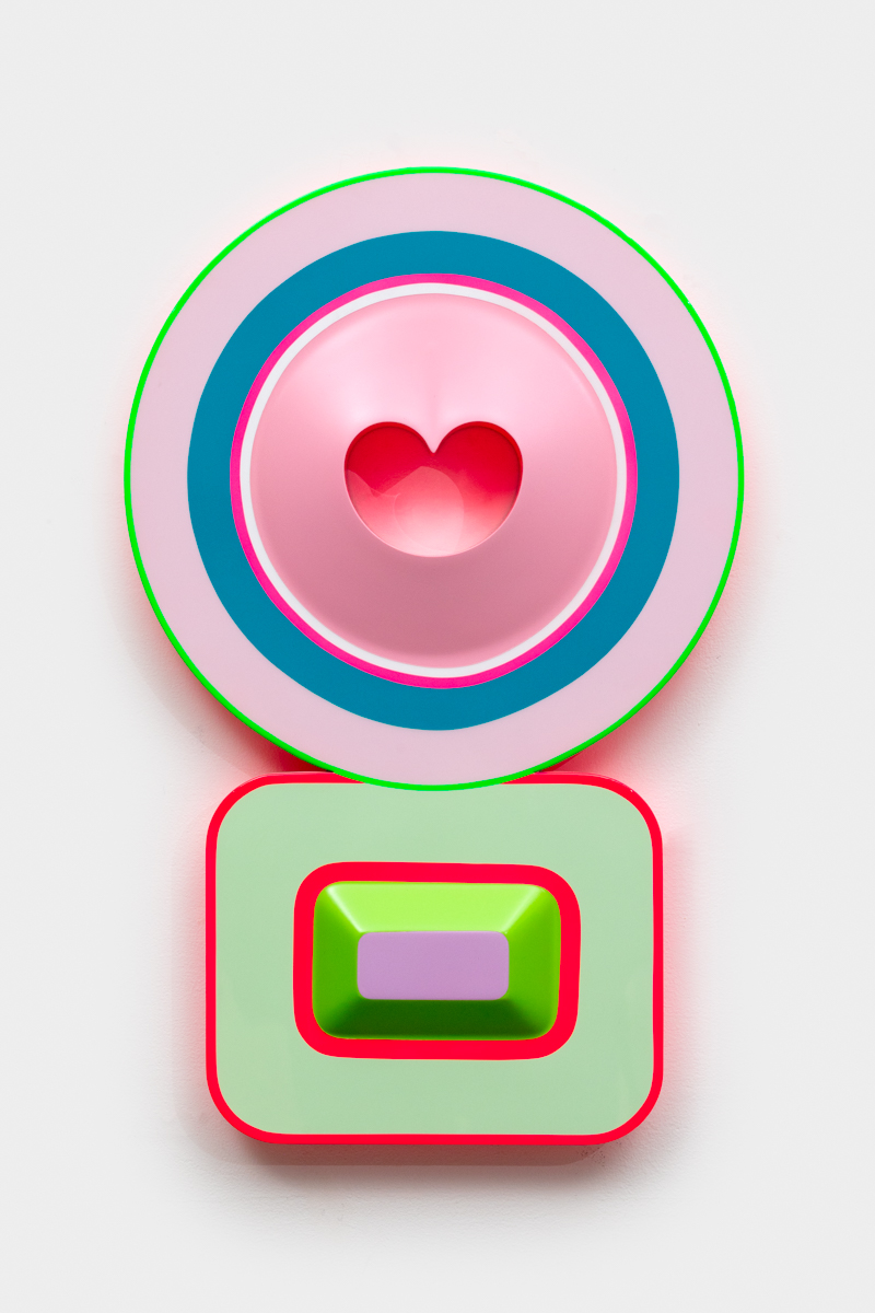 Beverly Fishman<br><em>Vigor, Stability</em>, 2026<br>Urethane paint on wood<br>22 1/2 x 14 1/4 x 2 inches / 57.1 x 36.2 x 5.1 cm