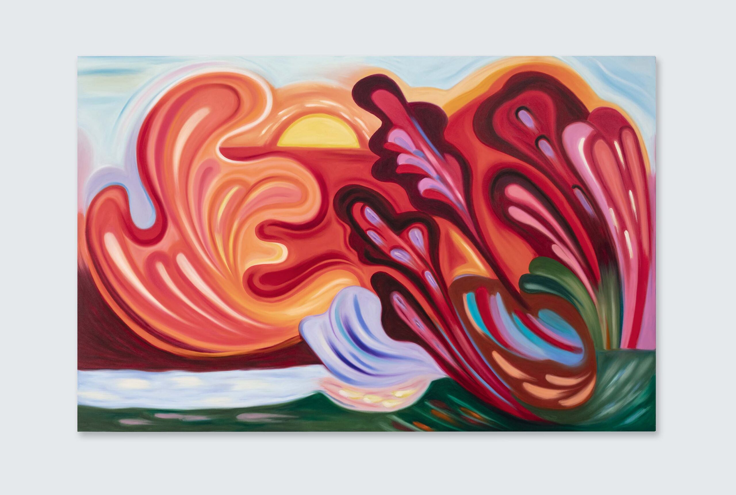 Hayal Pozanti<br><em>My Kiss, Eternal</em>, 2026<br>Oil stick on linen<br>52 x 80 x 2 inches / 132.1 x 203.2 x 5.1 cm