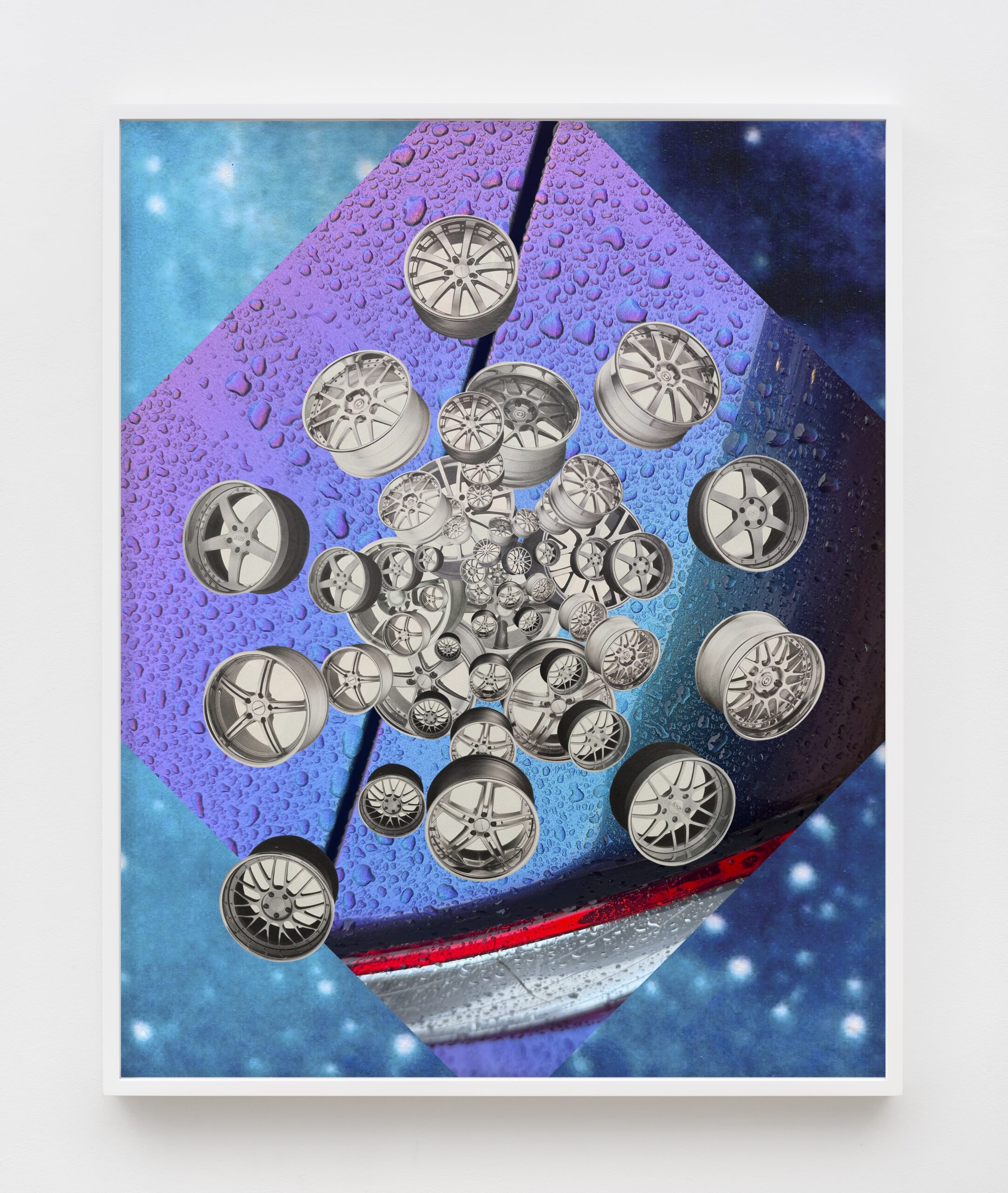 Sadie Barnette<br><em>Blue Raspberry</em>, 2026<br>Archival pigment print<br>46 1/8 x 37 1/8 x 2 inches / 117.2 x 94.3 x 5.1 cm<br>Edition of 5 plus 1 artist's proof (#2/5)