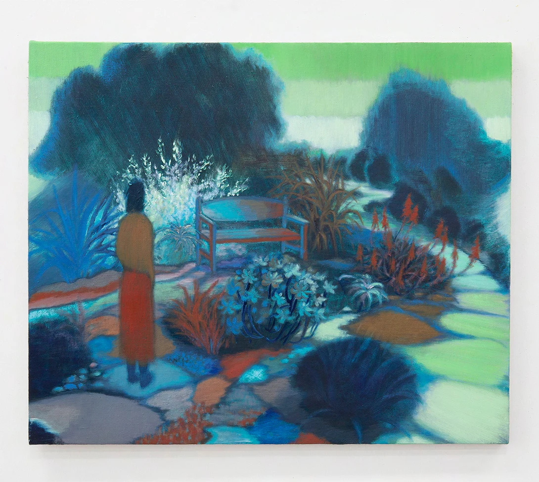<p>Guimi You<br /><em>Another Bench</em>, 2022<br />Oil on linen<br />20 x 24 inches / 50.8 x 61 cm</p>

