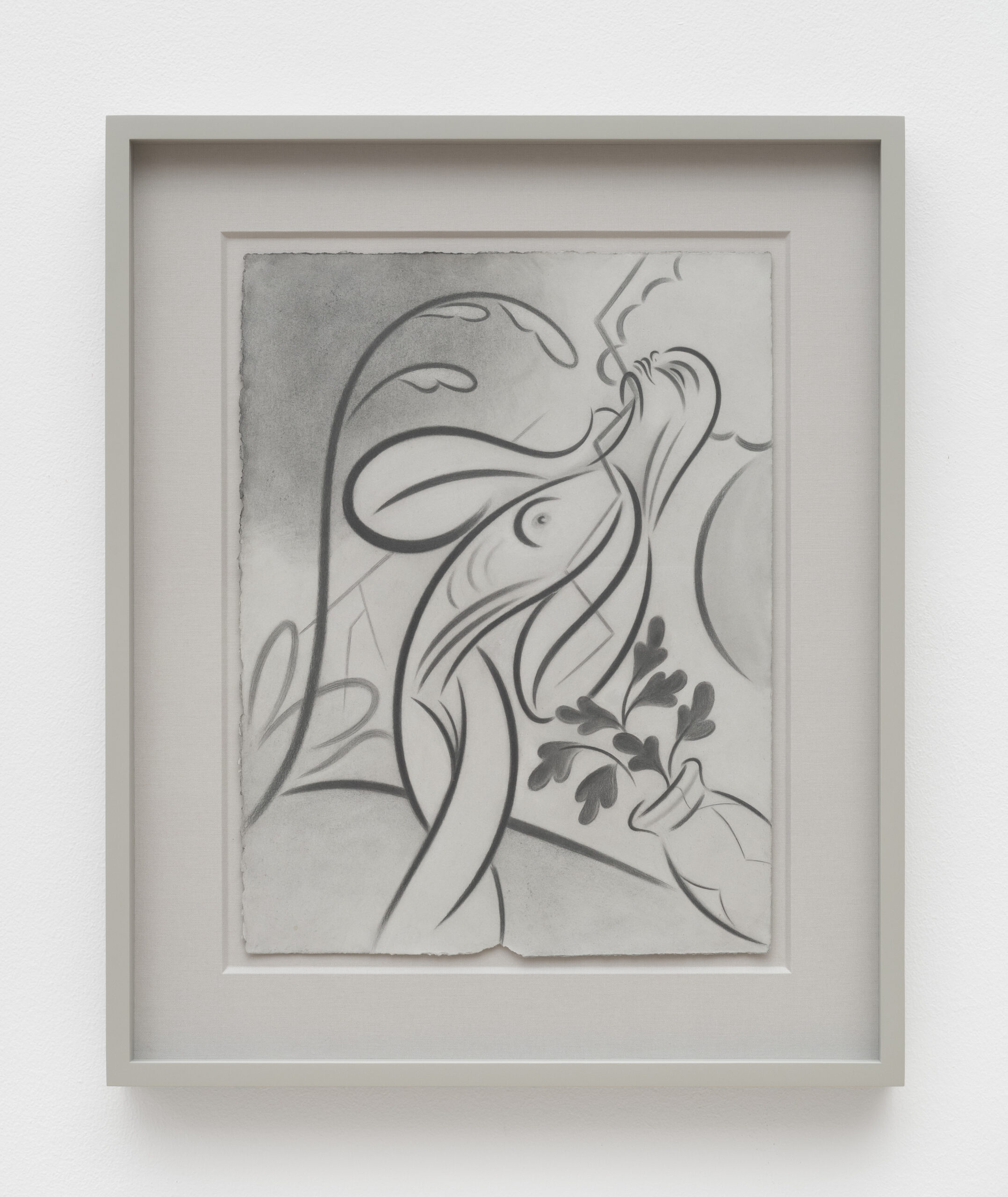 <p>Koak<br /><em>I Take the Rain</em>, 2025–2026<br />Graphite and casein on stone grey rag paper<br />14 1/2 x 11 inches / 36.8 x 27.9 cm</p>
