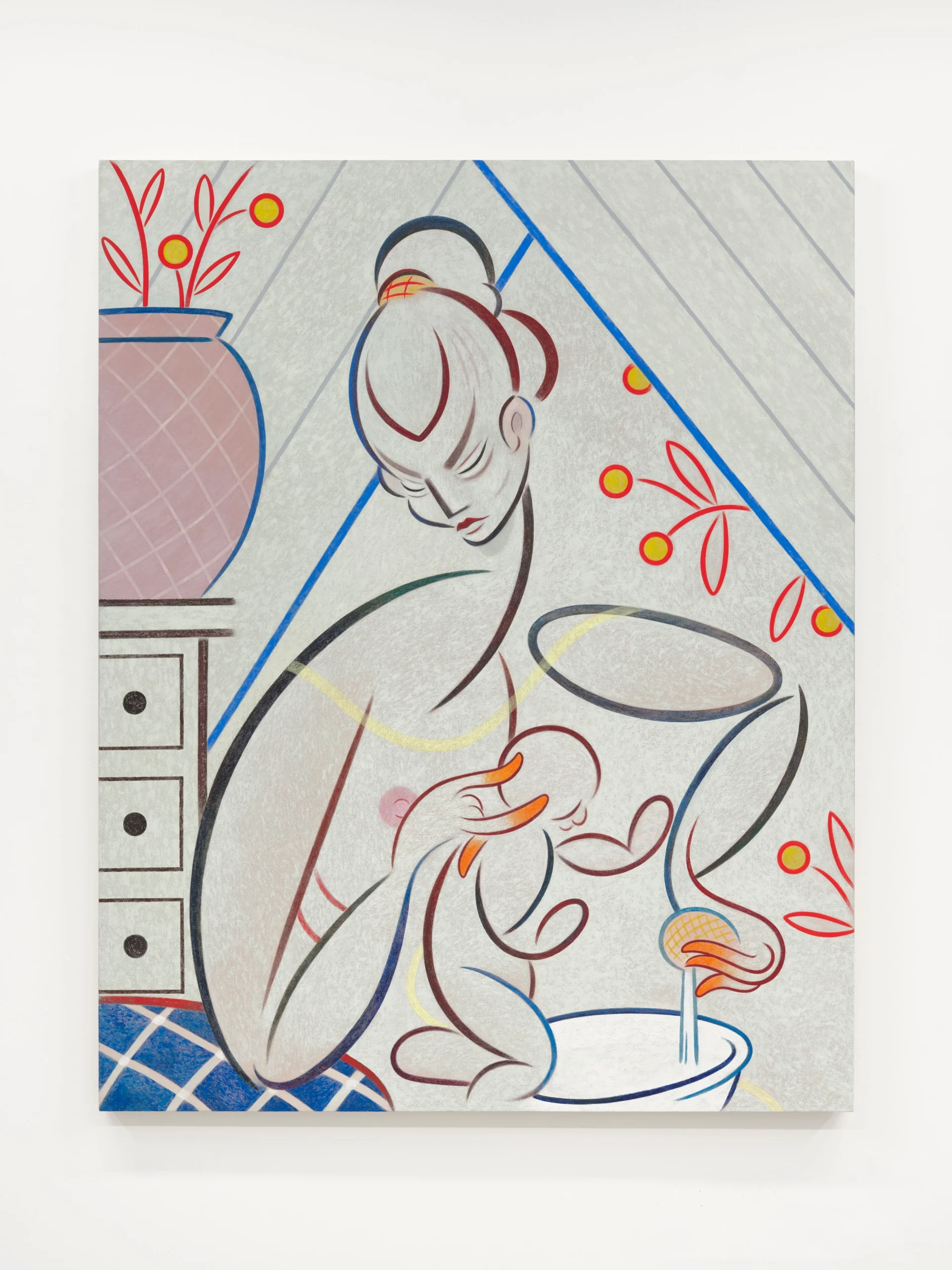 <p>Koak<br /><em>Date Night</em>, 2023<br />Signed and dated on verso<br />Flashe and acrylic on canvas<br />61 x 48 1/2 inches / 154.9 x 123.2 cm</p>
