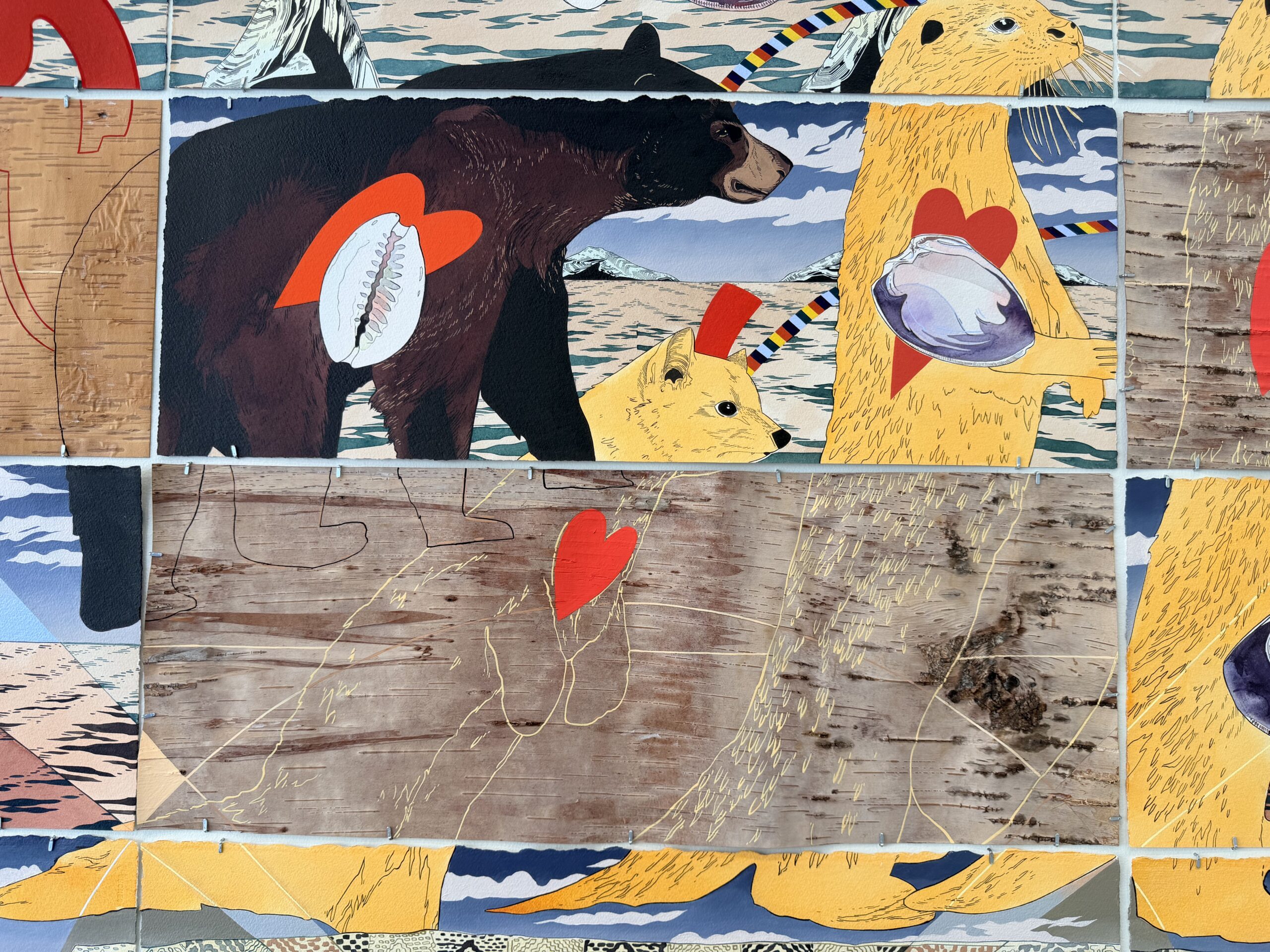 <p>Andrea Carlson<br /><em>Endless Sunshine, Beginning</em>, 2025<br />Detail view</p>
