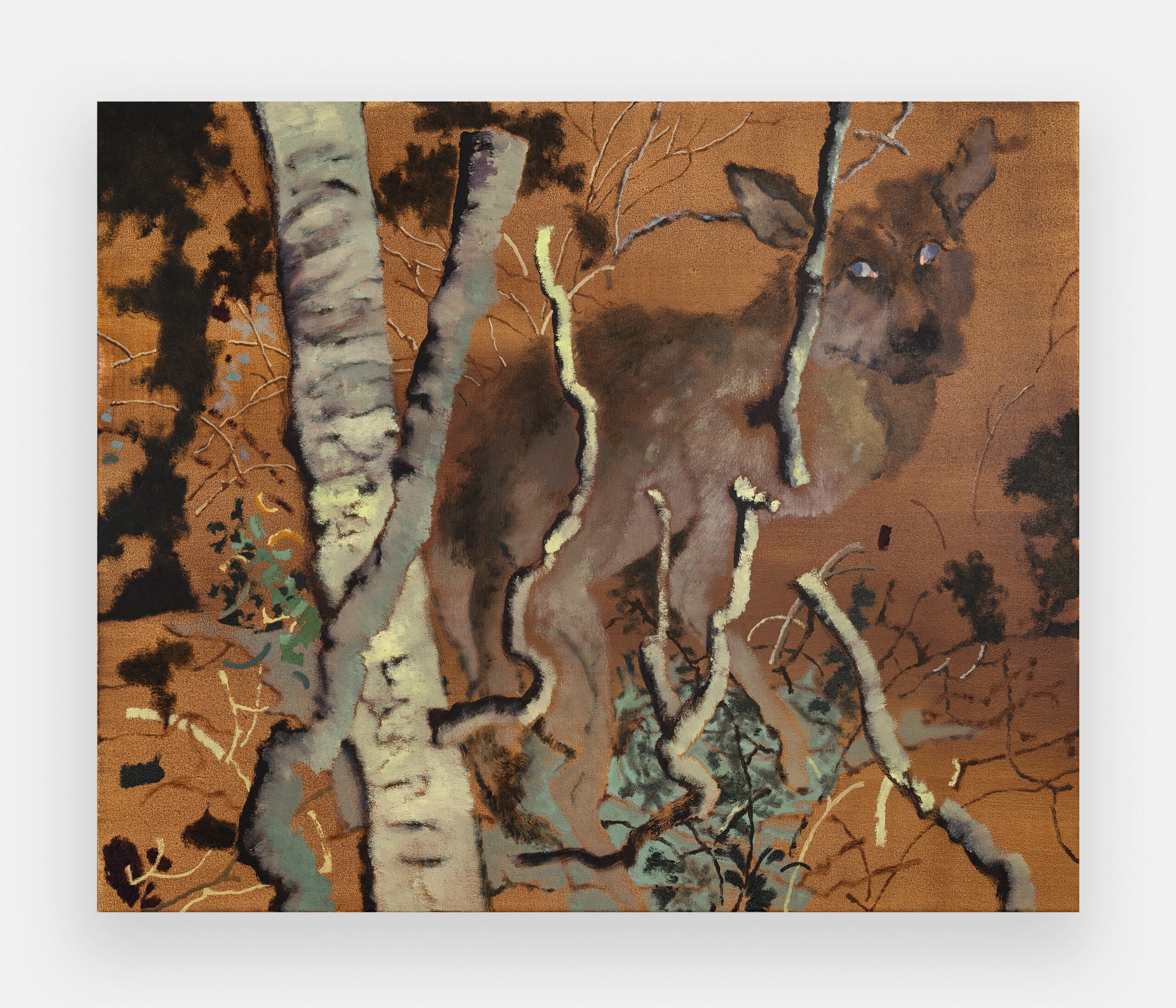 Chris Huen Sin-Kan<br><em>MuiMui</em>, 2025<br>Oil on canvas<br>27 1/2 x 33 1/2 inches / 70 x 85 cm