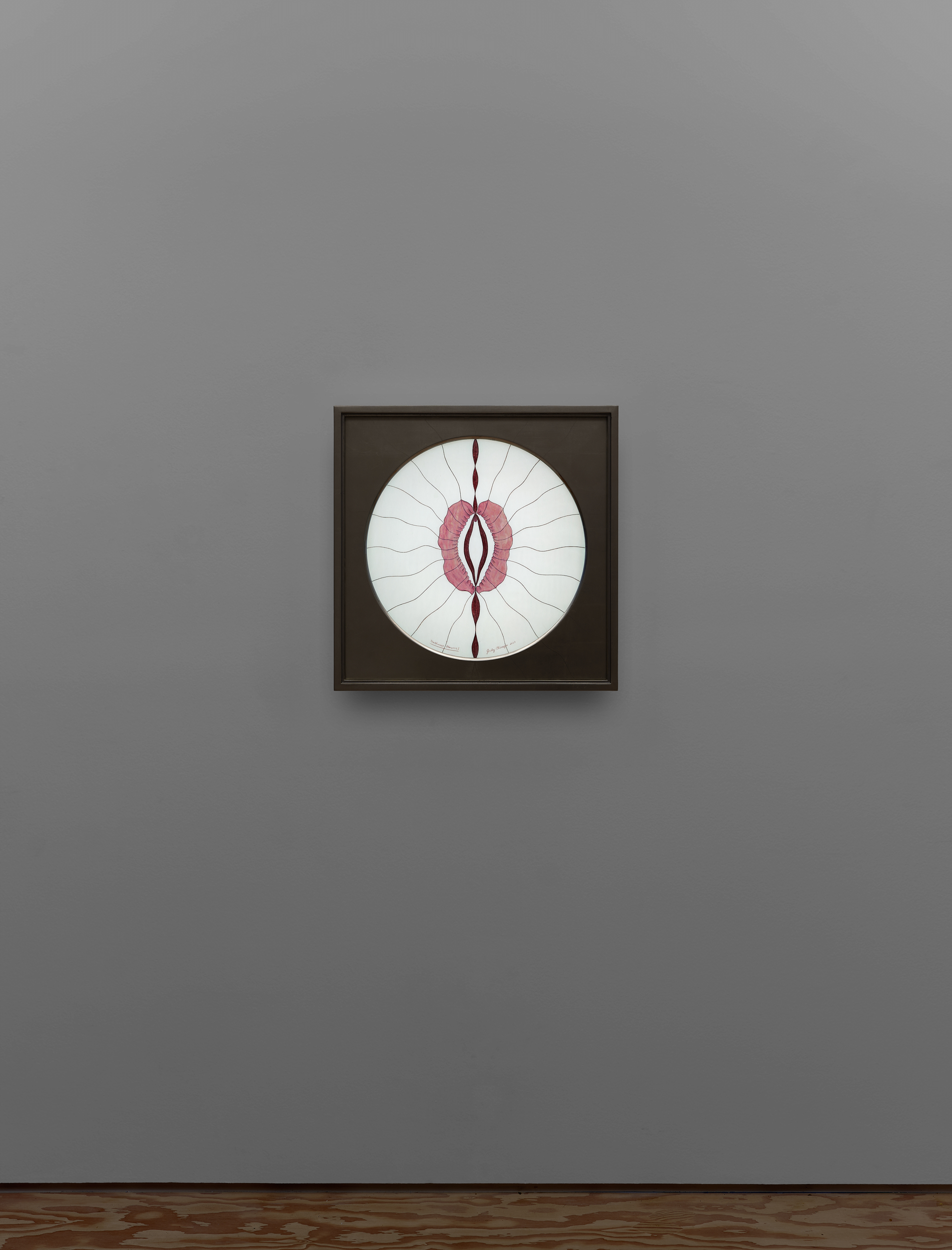 <p>Judy Chicago<br /><em>Dichroic Hothouse Flower 1</em>, 2023<br />Scale view</p>
