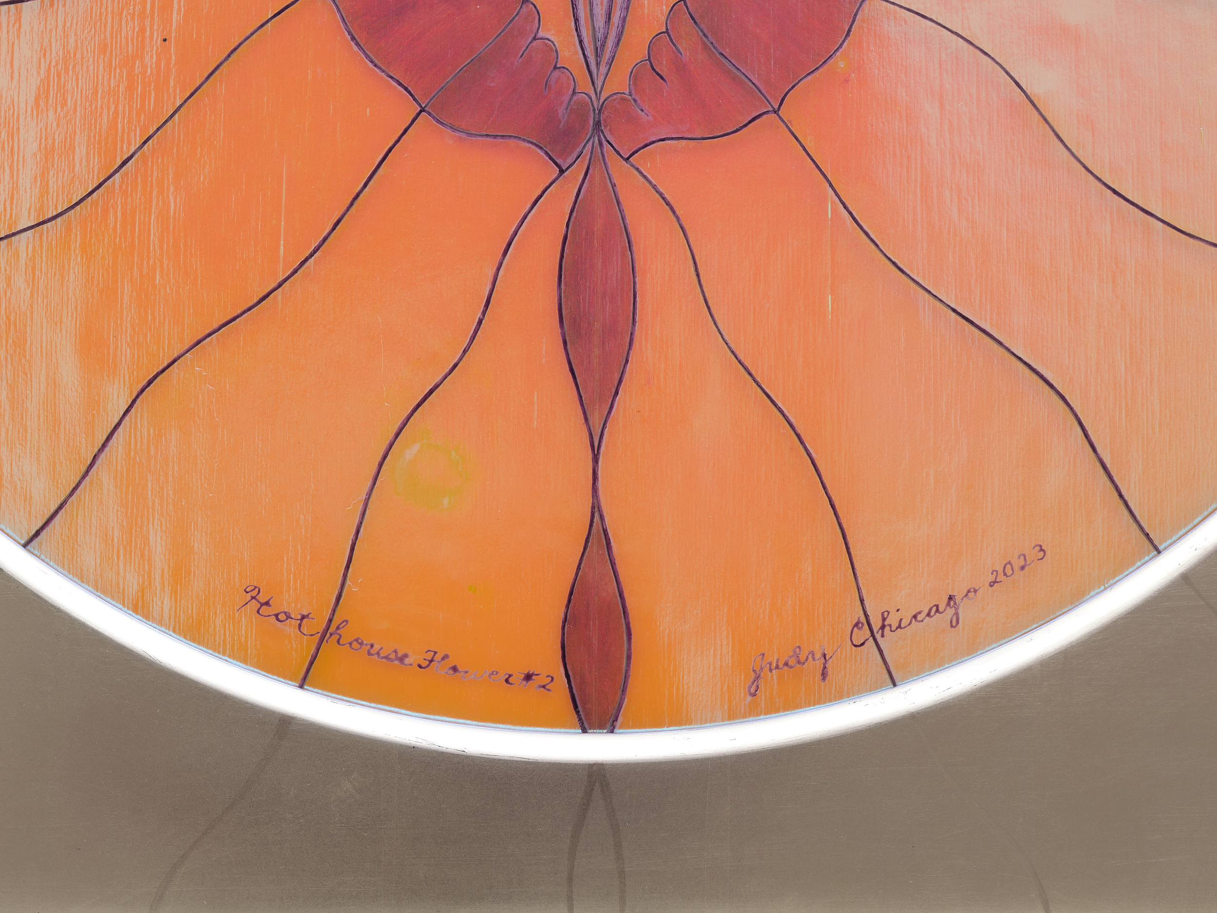 <p>Judy Chicago<br /><em>Dichroic Hothouse Flower 2</em>, 2023<br />Detail view</p>
