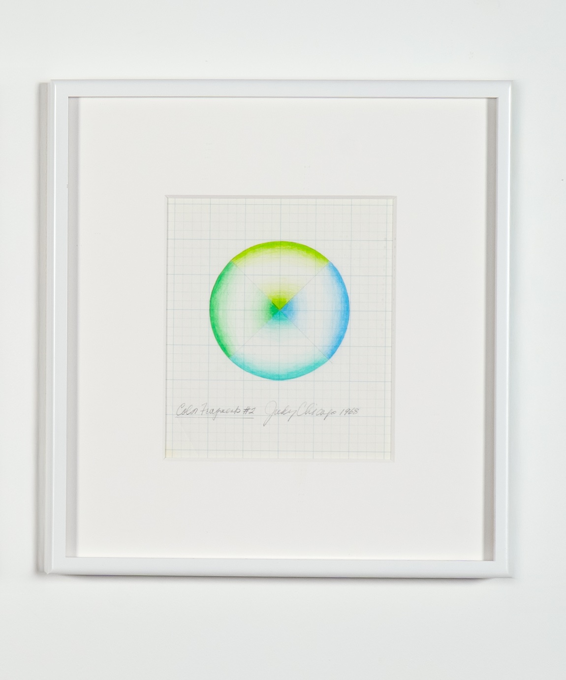 <p>Judy Chicago<br /><em>Color Fragments 2</em>, 1968<br />Prismacolor on tracing paper<br />14 x 13 x 1 1/2 inches / 35.6 x 33 x 3.8 cm</p>
