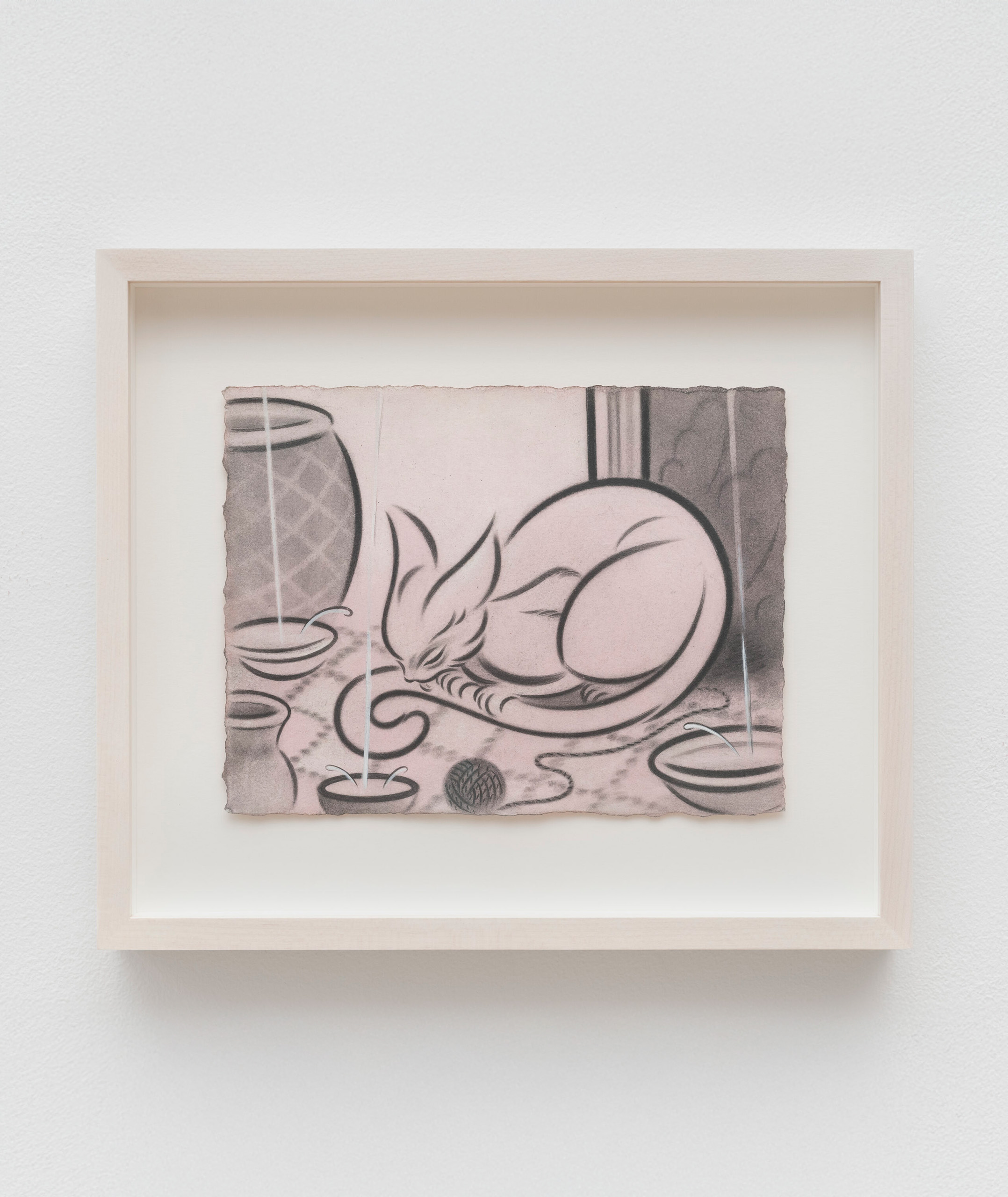 Koak<br><em>Care</em>, 2026<br>Graphite, chalk from Seven Sisters, and casein on acrylic-dyed rag paper<br>10 1/2 x 12 1/4 x 1 1/2 inches / 26.7 x 31.1 x 3.8 cm