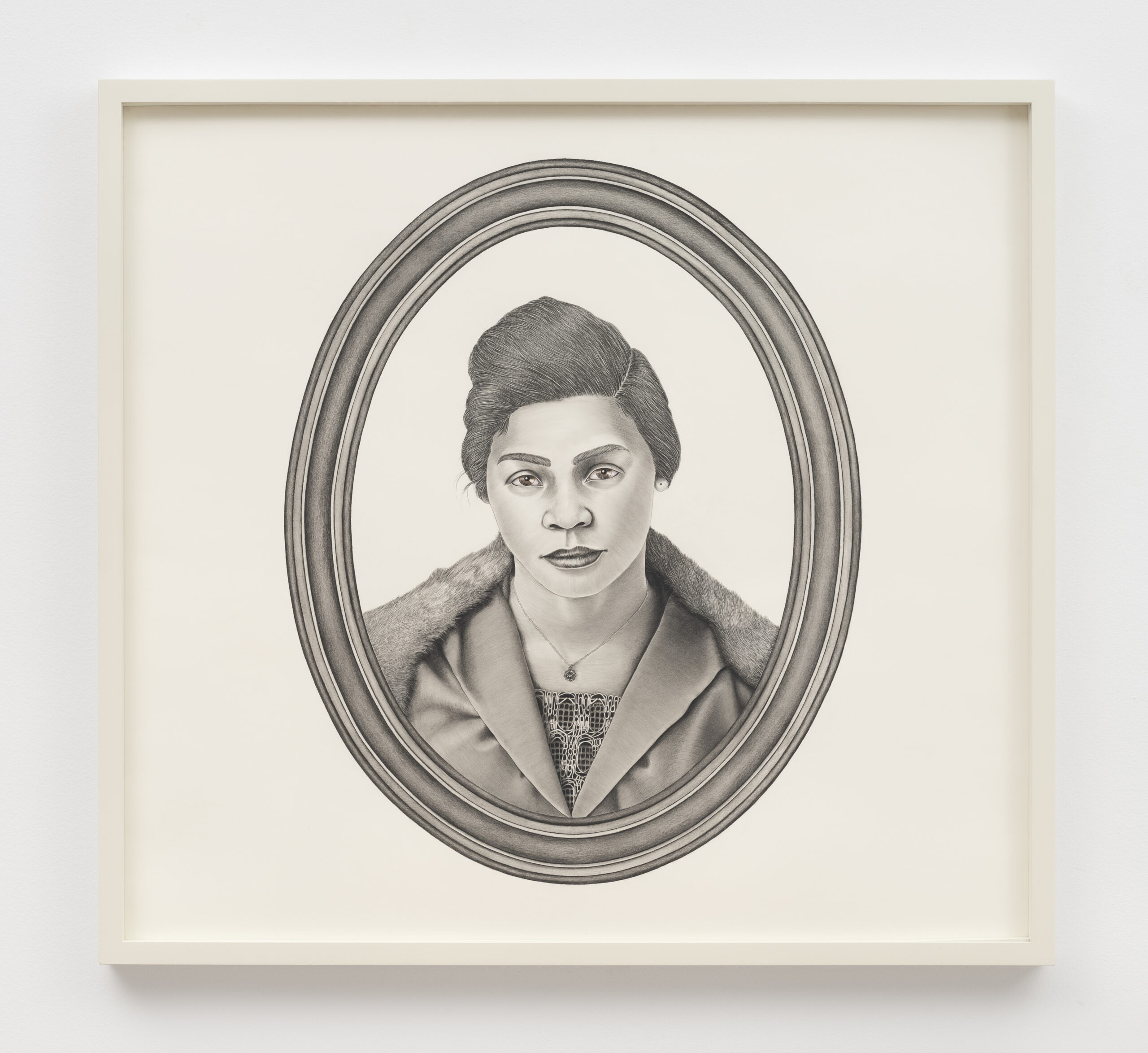 Lava Thomas<br><em>Looking Back III</em>, 2017<br>Graphite, Conté crayon, charcoal and watercolor on paper<br>37 3/4 x 40 3/4 x 2 inches / 95.9 x 103.5 x 5.1 cm