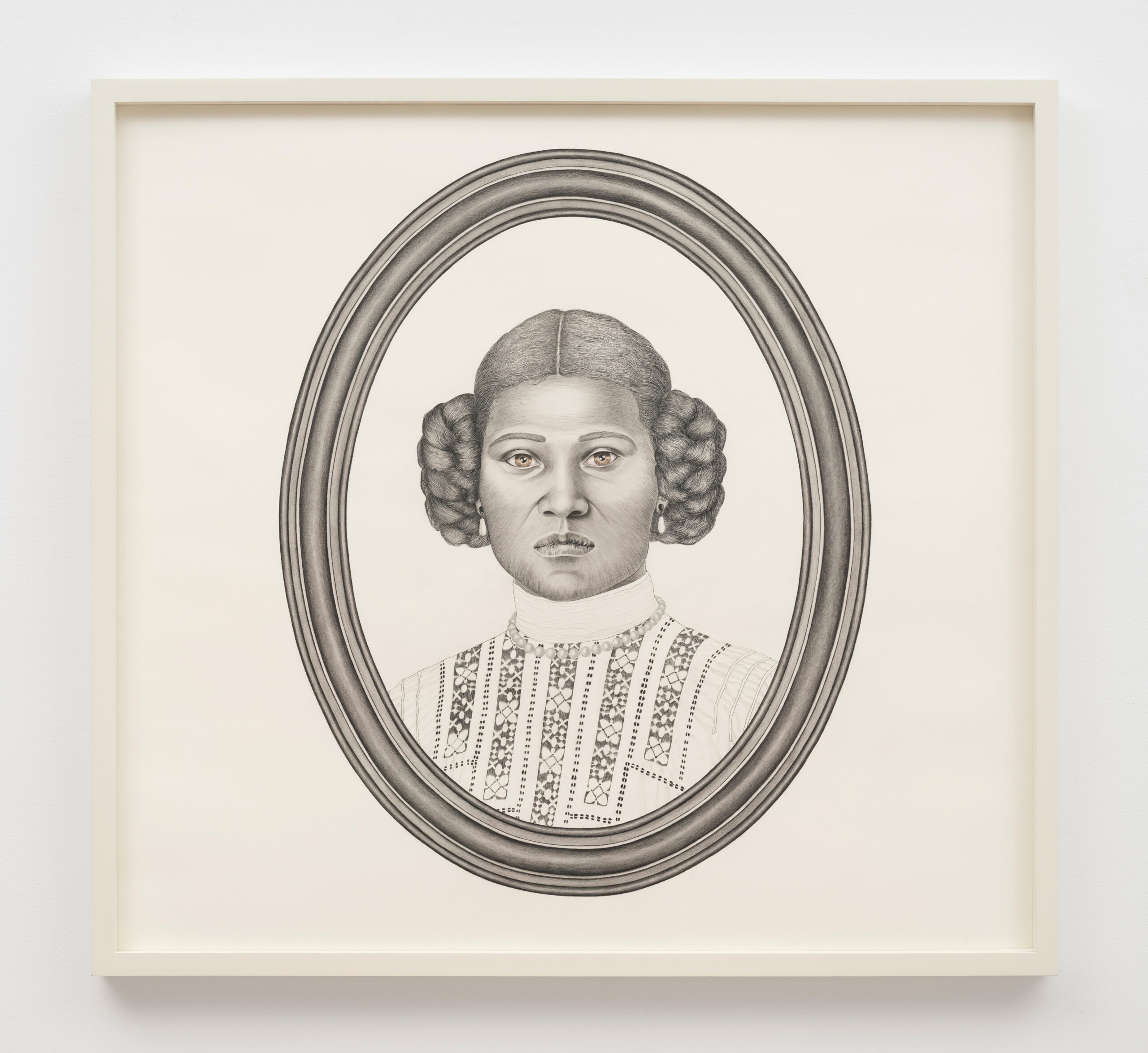 Lava Thomas<br><em>Looking Back IV</em>, 2021<br>Graphite, Conté crayon, charcoal and watercolor on paper<br>37 3/4 x 40 3/4 x 2 inches / 95.9 x 103.5 x 5.1 cm