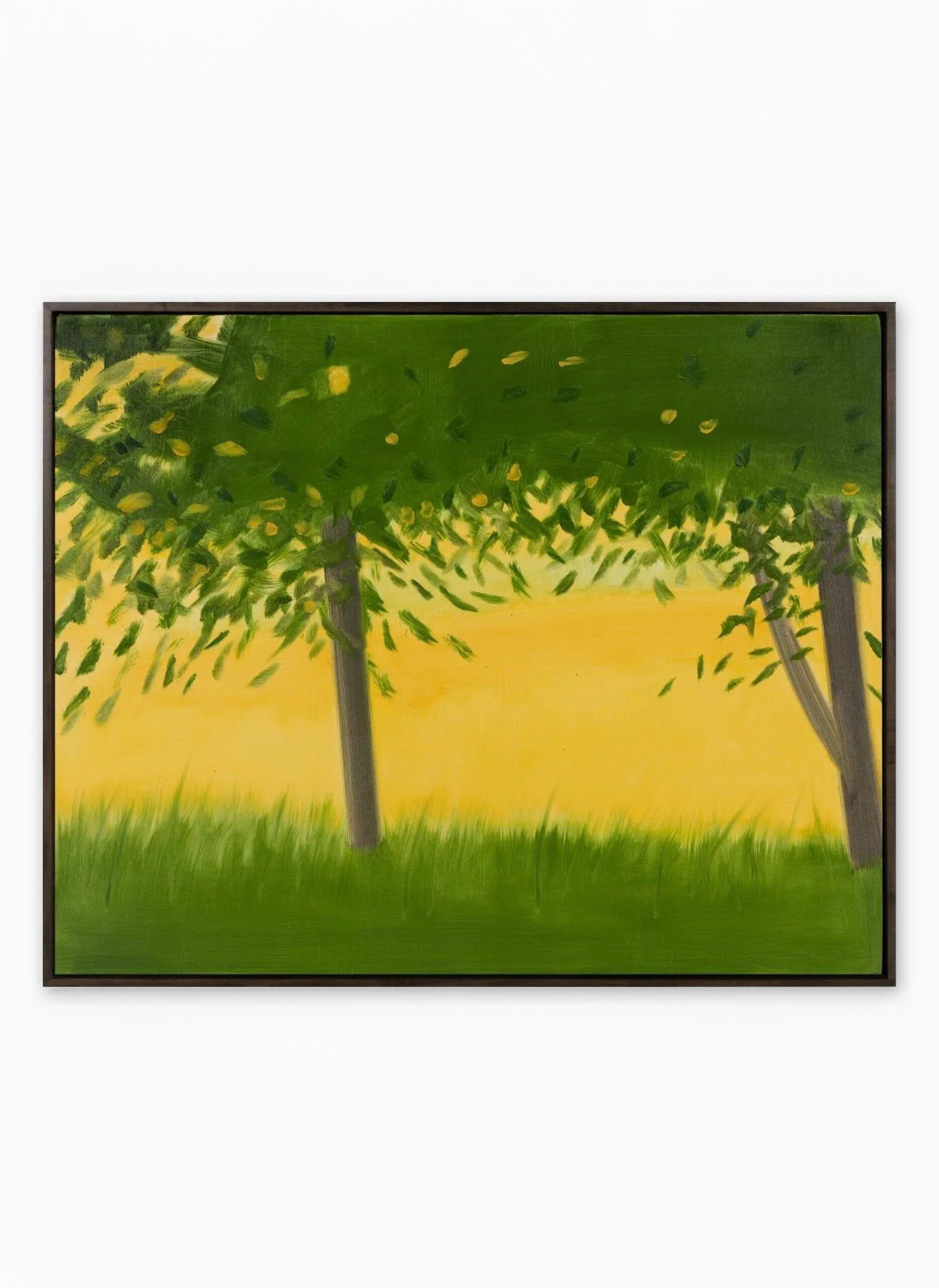 Alex Katz<br><em>Golden Field #1</em>, 2001<br>Oil on canvas<br>48 x 60 inches / 121.9 x 152.4 cm
