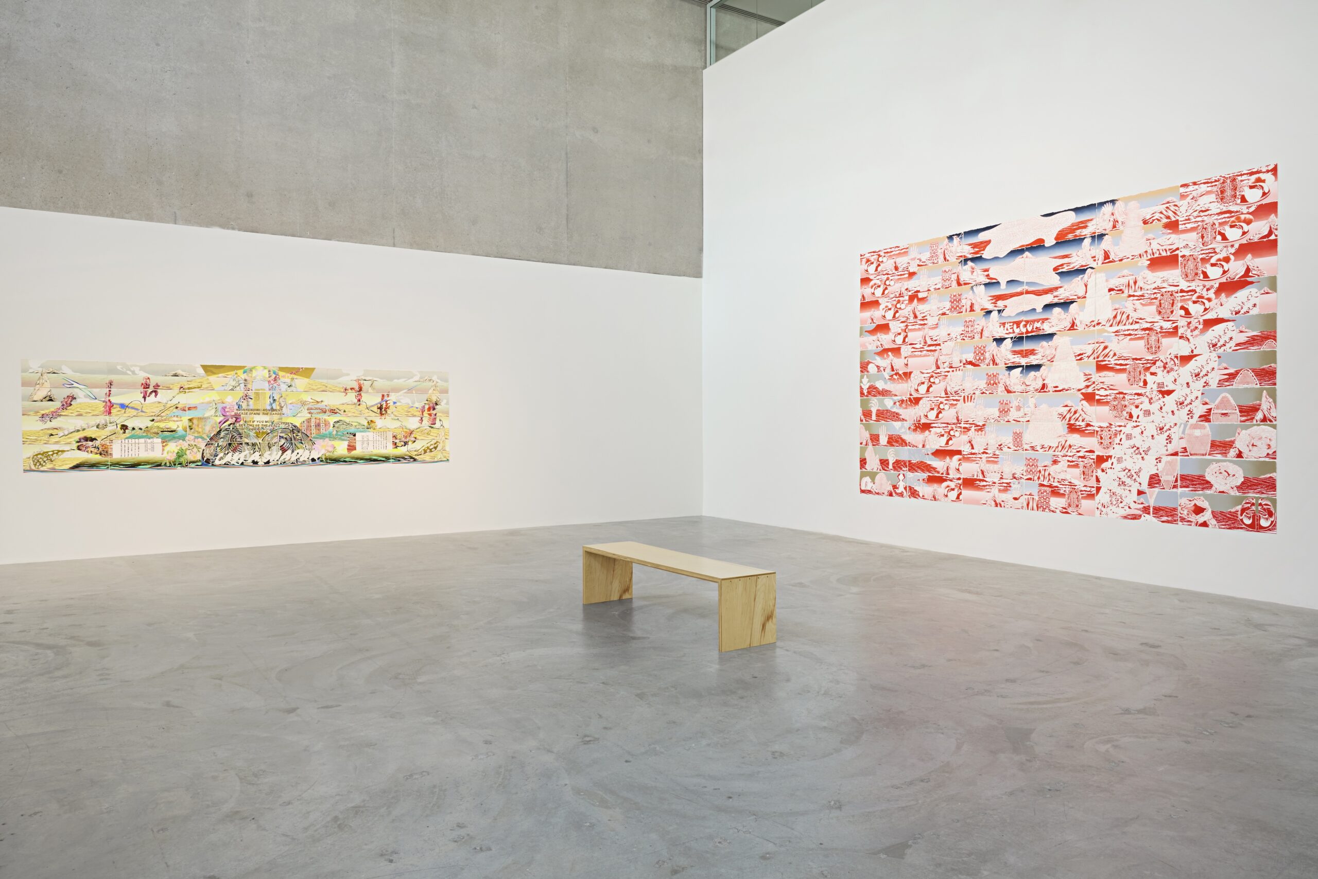 <p>Installation view<br /><em>Andrea Carlson: Endless Sunshine</em>,   2026<br />Contemporary Art Museum St. Louis, St. Louis, MO</p>

