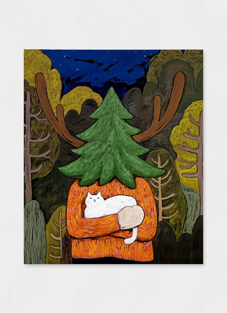 Yuichi Hirako<br><em>Green Master 117</em>, 2026<br>Acrylic on canvas<br>76 3/8 x 63 3/4 x 1 3/4 inches / 194 x 161.9 x 4.4 cm