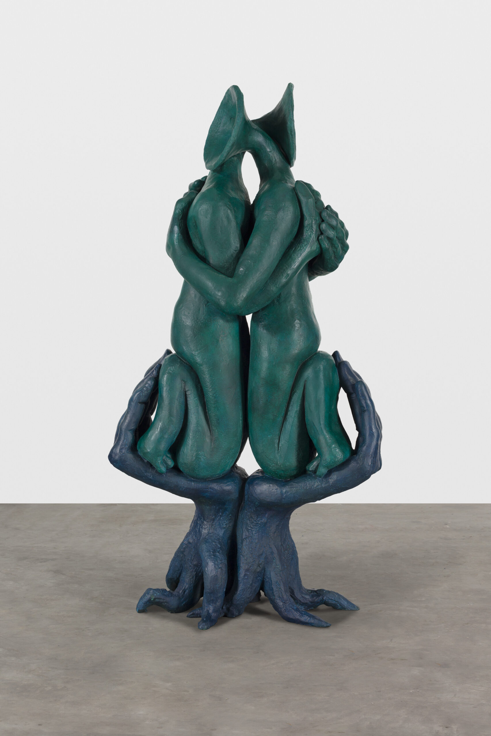 <p>Woody De Othello<br /><em>one becomes two, and two becomes one,</em> 2025<br />Patinated bronze<br />84 x 43 7/8 x 16 inches / 213.4 x 111.4 x 40.6 cm</p>
