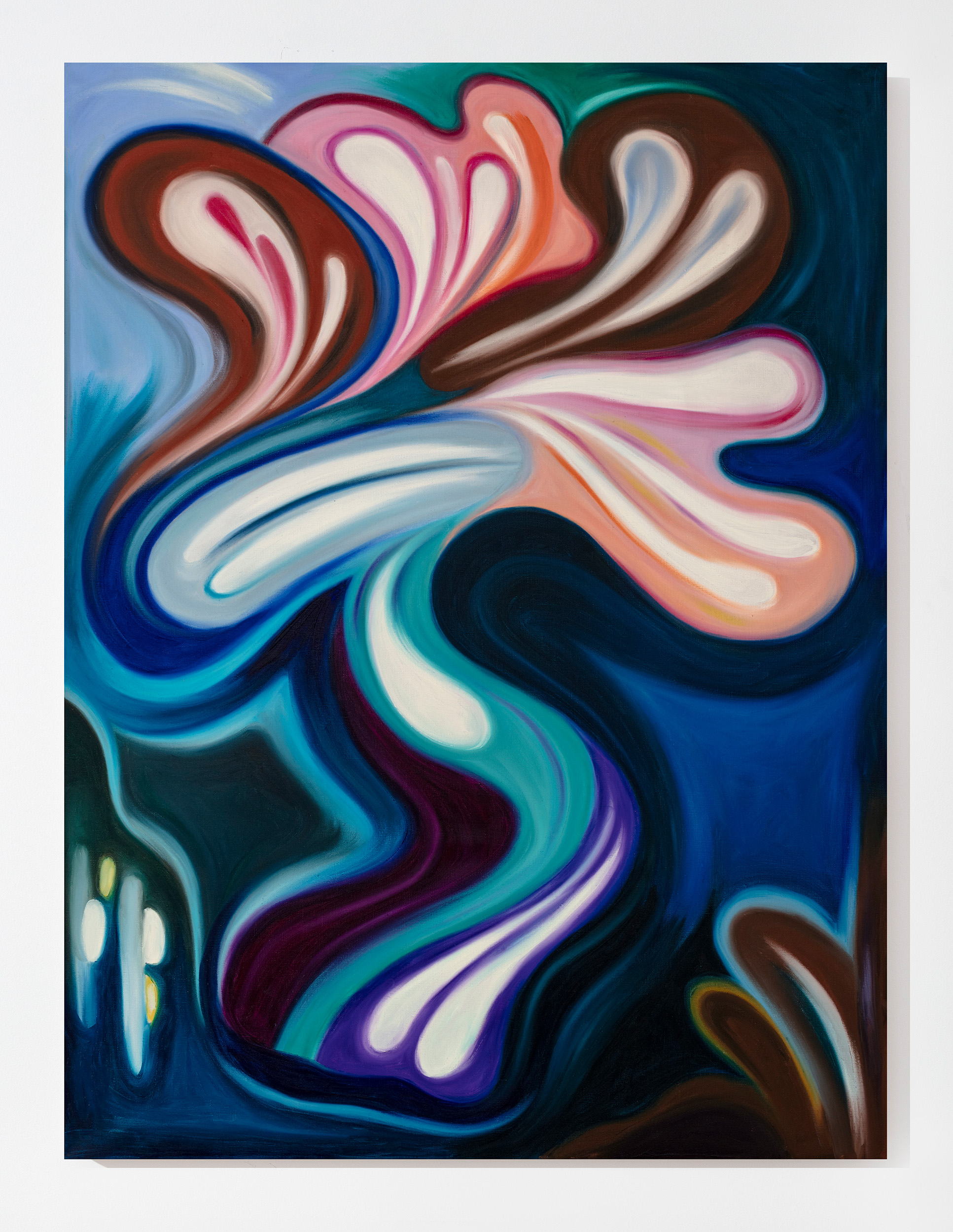 Hayal Pozanti<br><em>Shimmering on a Cliff</em>, 2026<br>Oil stick on linen<br>48 x 36 x 2 inches / 121.9 x 91.4 x 5.1 cm