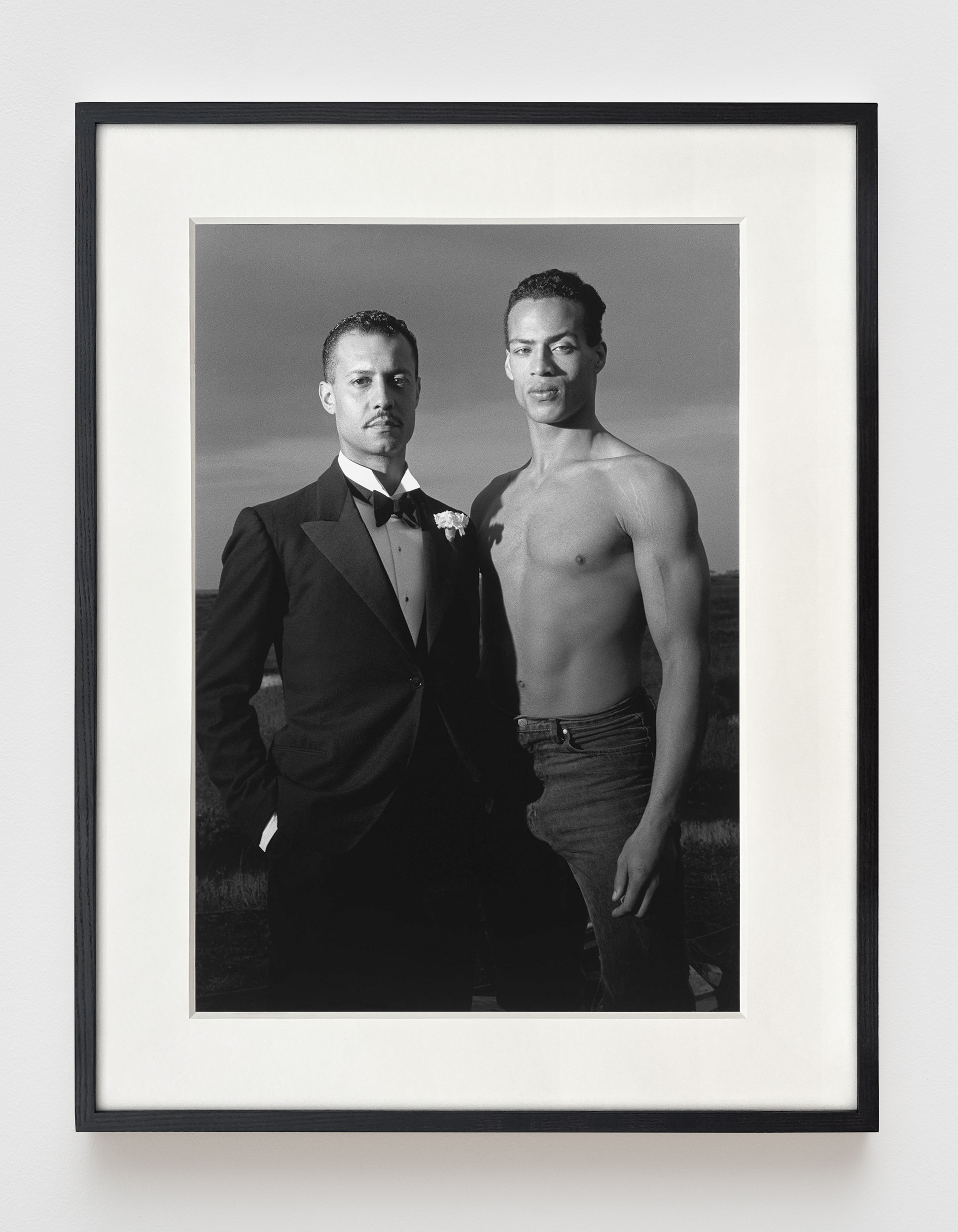 Isaac Julien<br><em>Portrait (Looking for Langston Vintage Series)</em>, 1989/2016<br>Ilford classic silver gelatin fine art paper, mounted on aluminum<br>29 5/8 x 23 1/8 x 1 5/8 inches / 75.2 x 58.7 x 4 cm<br>Edition of 4 plus 2 artist's proofs (AP 1/2)