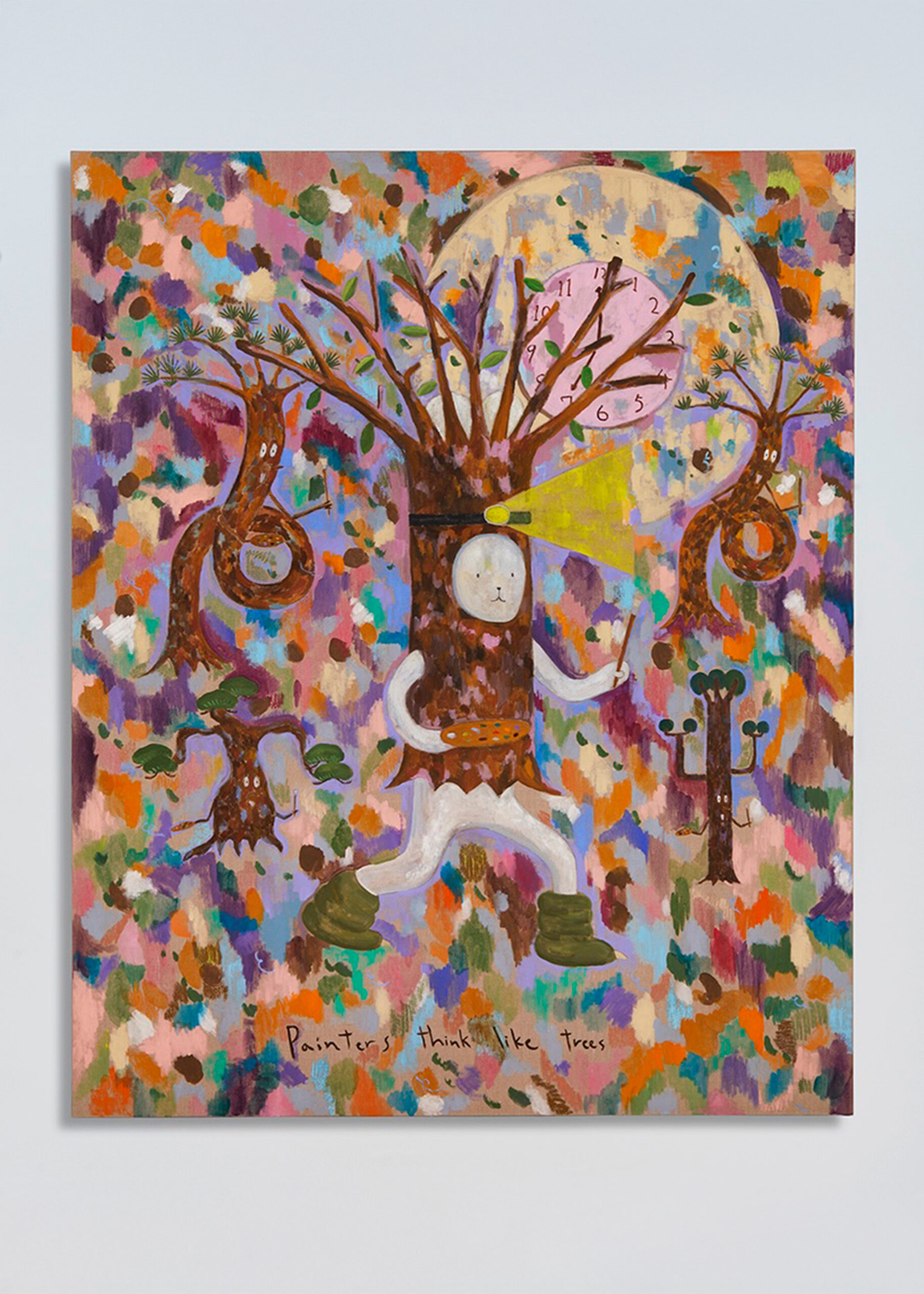 Atsushi Kaga<br><em>Painters Think Like Trees</em>, 2026<br>Acrylic on linen<br>82 5/8 x 66 7/8 x 1 inches / 210 x 170 x 2.4 cm