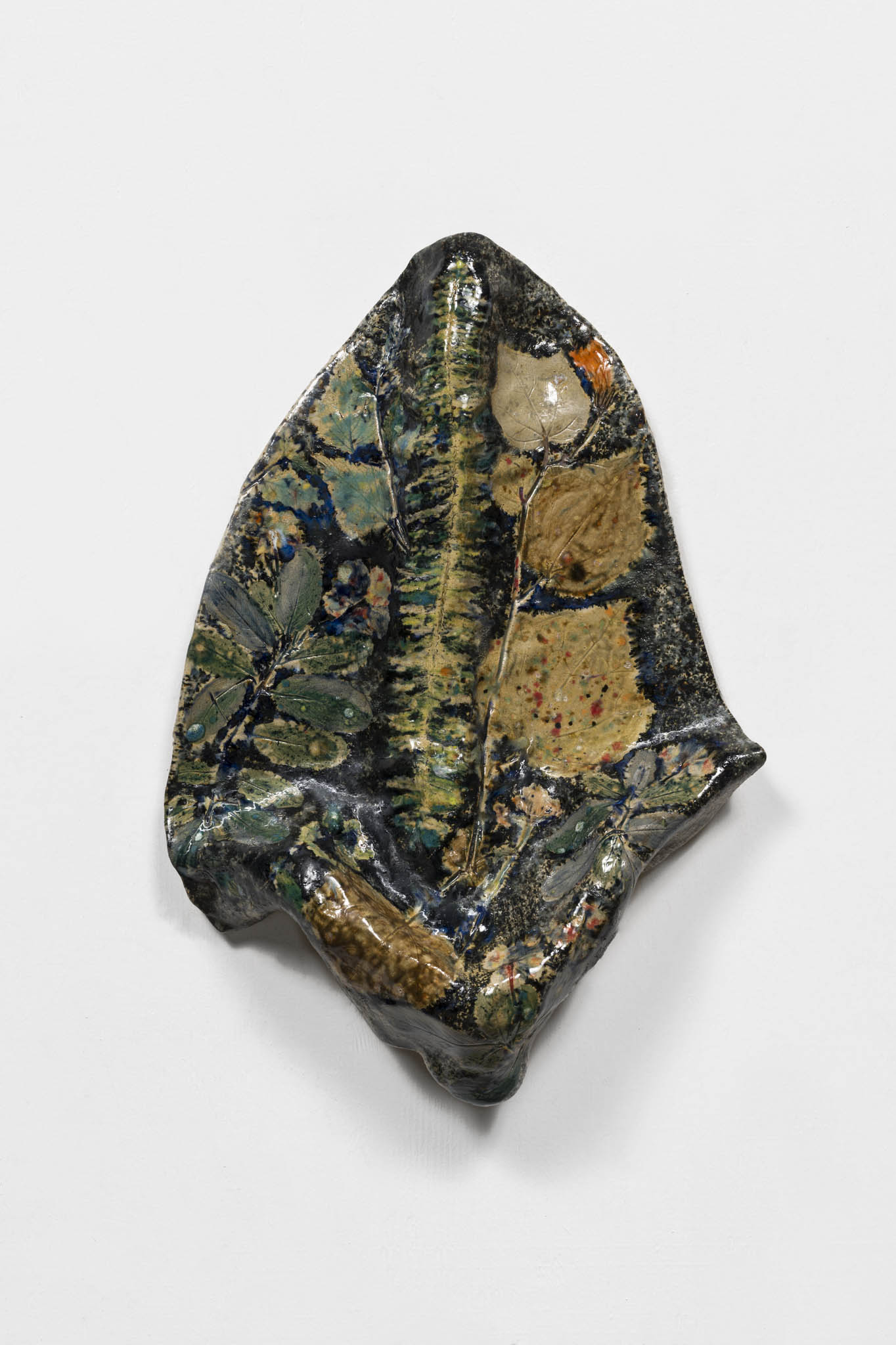 Sam Falls<br><em>Untitled (Center 1)</em>, 2020<br>Glazed ceramic<br>19 1/2 x 14 x 5 inches / 49.5 x 35.6 x 12.7 cm