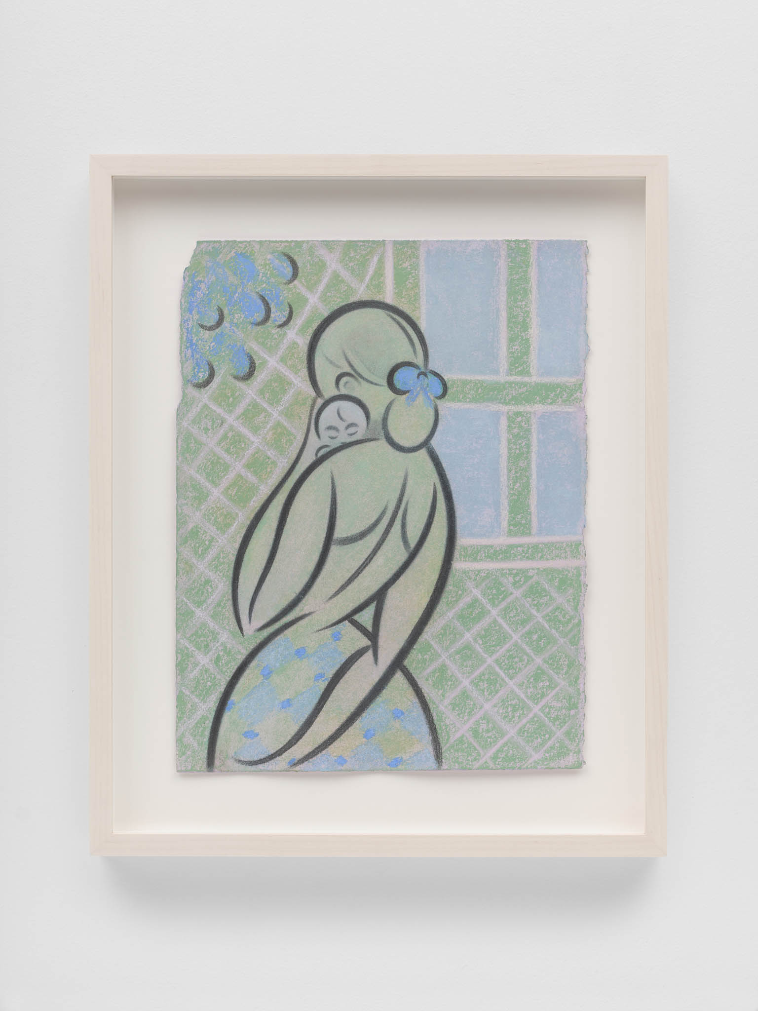 Koak<br><em>The Waltz</em>, 2025-2026<br>Graphite, pastel and casein on acrylic dyed natural rag paper<br> 15 3/4 x 12 3/4 x 1 1/2 inches / 40 x 32.4 x 3.8 cm