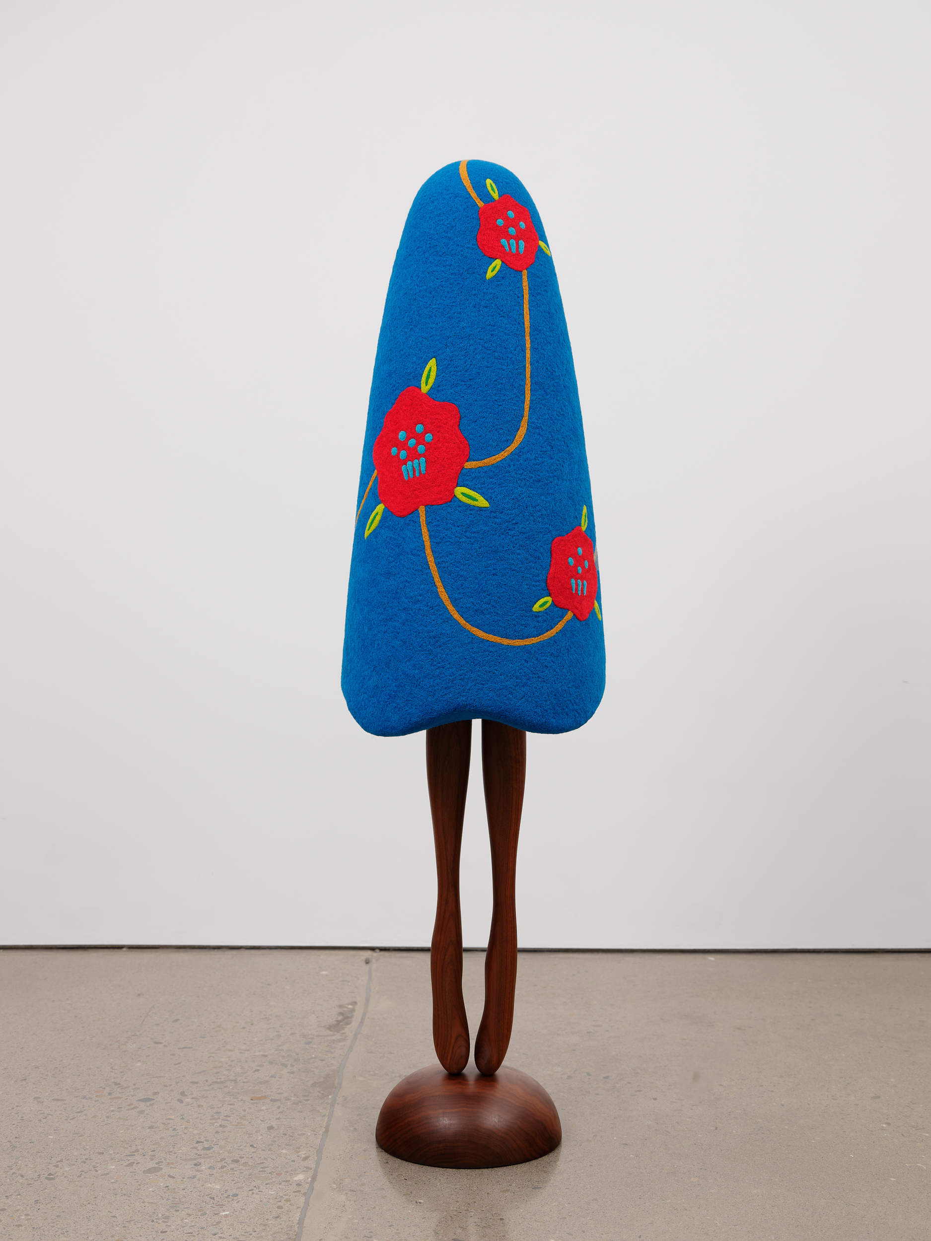 <p>Masako Miki<br /><em>Optimistic Camellia Umbrella</em>, 2026<br />Wool on XPS foam and walnut wood<br />53 x 14 x 14 inches / 134.6 x 35.6 x 35.6 cm</p>
