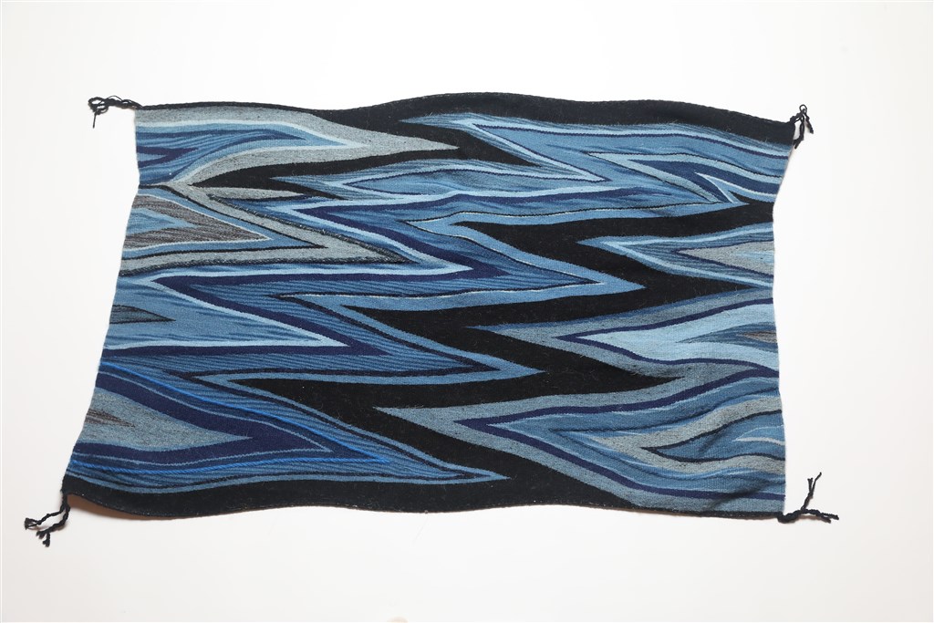 <p>Marilou Schultz<br /><i>Water, Tó</i>, 2022<br />Indigo dyed wool<br />41 x 27 inches / 104.1 x 68.6 cm</p>
