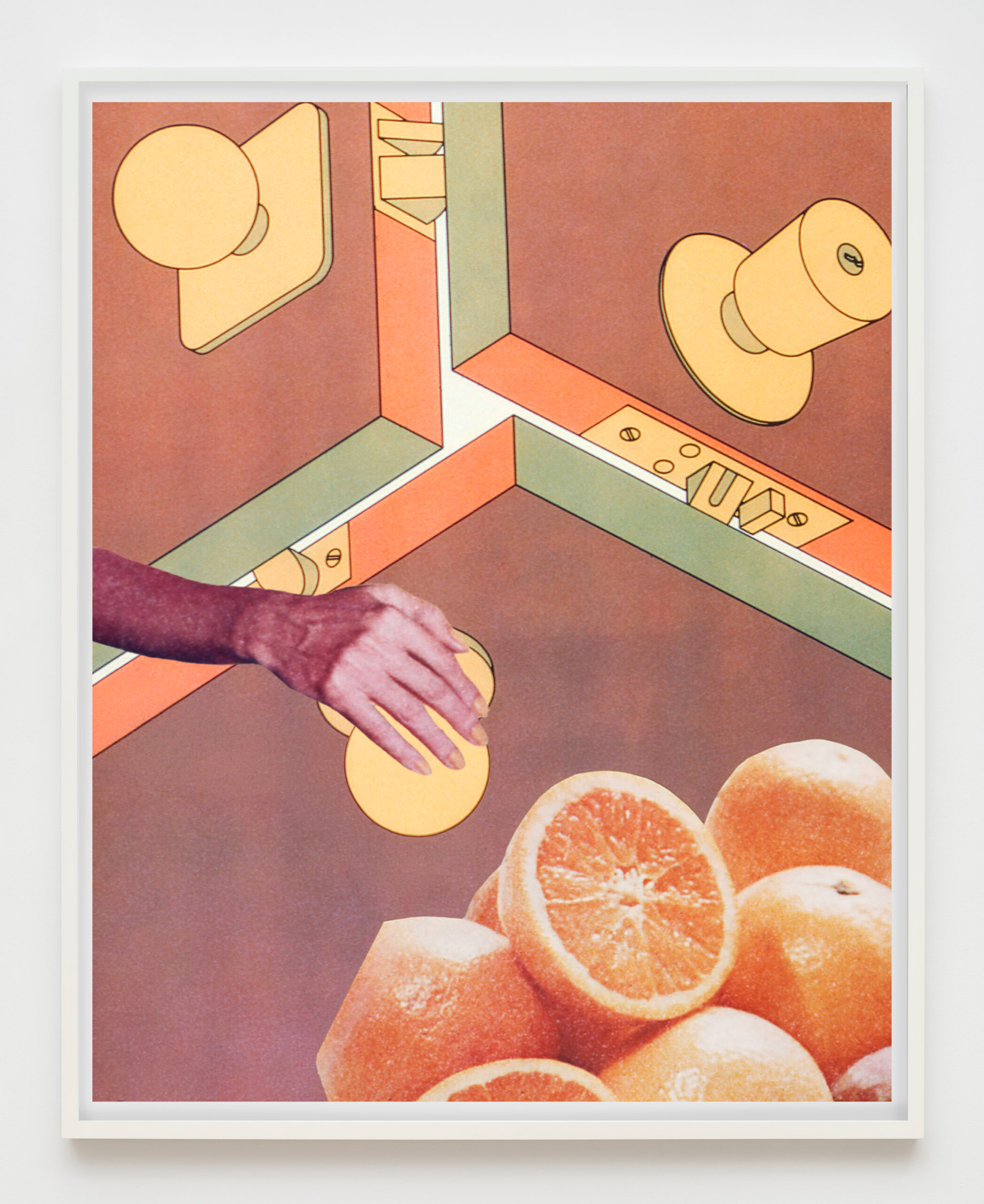<p>Trevor Paglen<br /><em>stripes reaching fingers diagram sectioned entrance yellow ellipse (Gondola Wish, color_2209156)</em>, 2026<br />Collage<br />16 3/8 x 13 1/4 x 1 1/2 inches / 41.59 x 33.66 x 3.81 cm</p>
