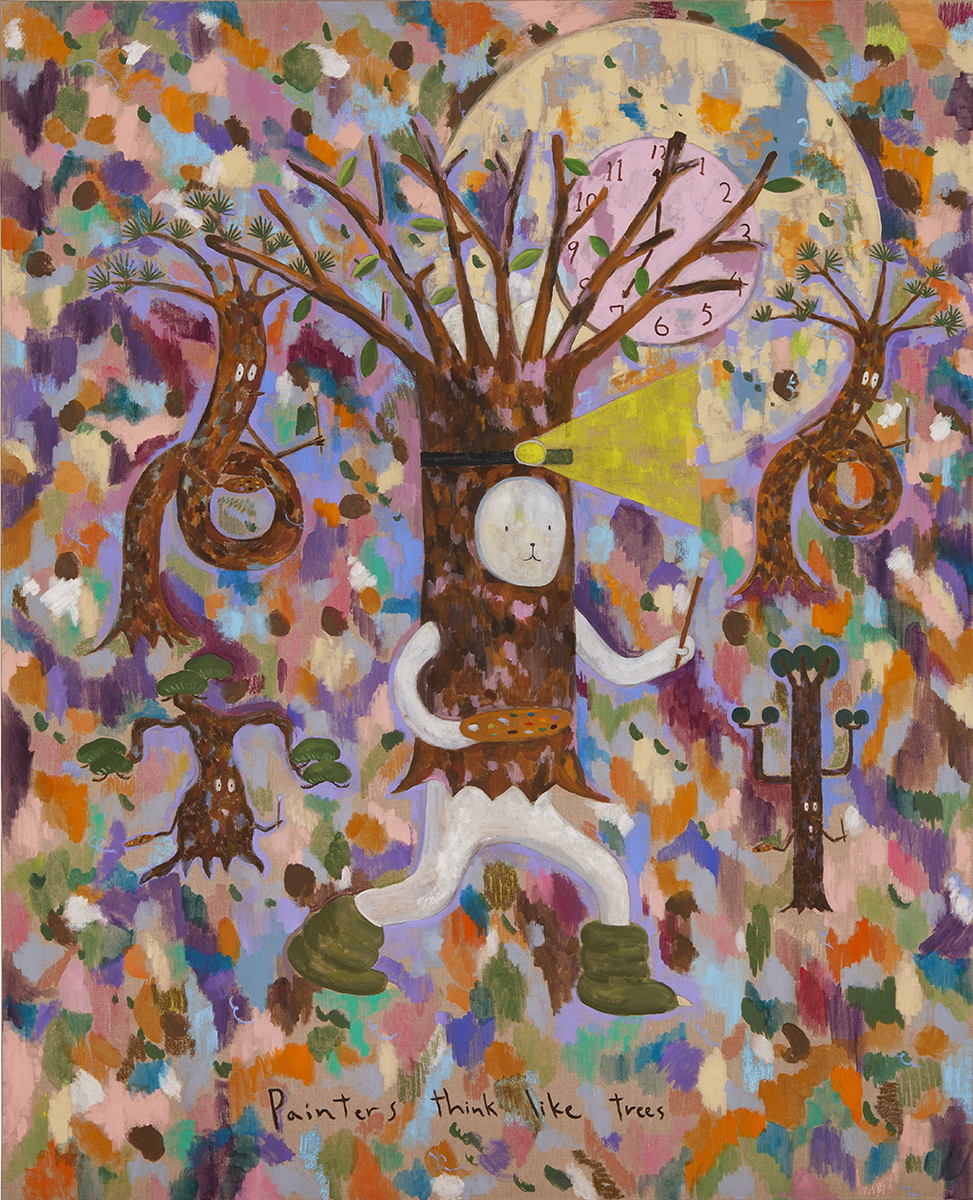 <p>Atsushi Kaga, <i>Painters Think Like Trees</i>, 2026 <br />
82 5/8 x 66 7/8 x 1 inches / 210 x 170 x 2.4 cm</p>
