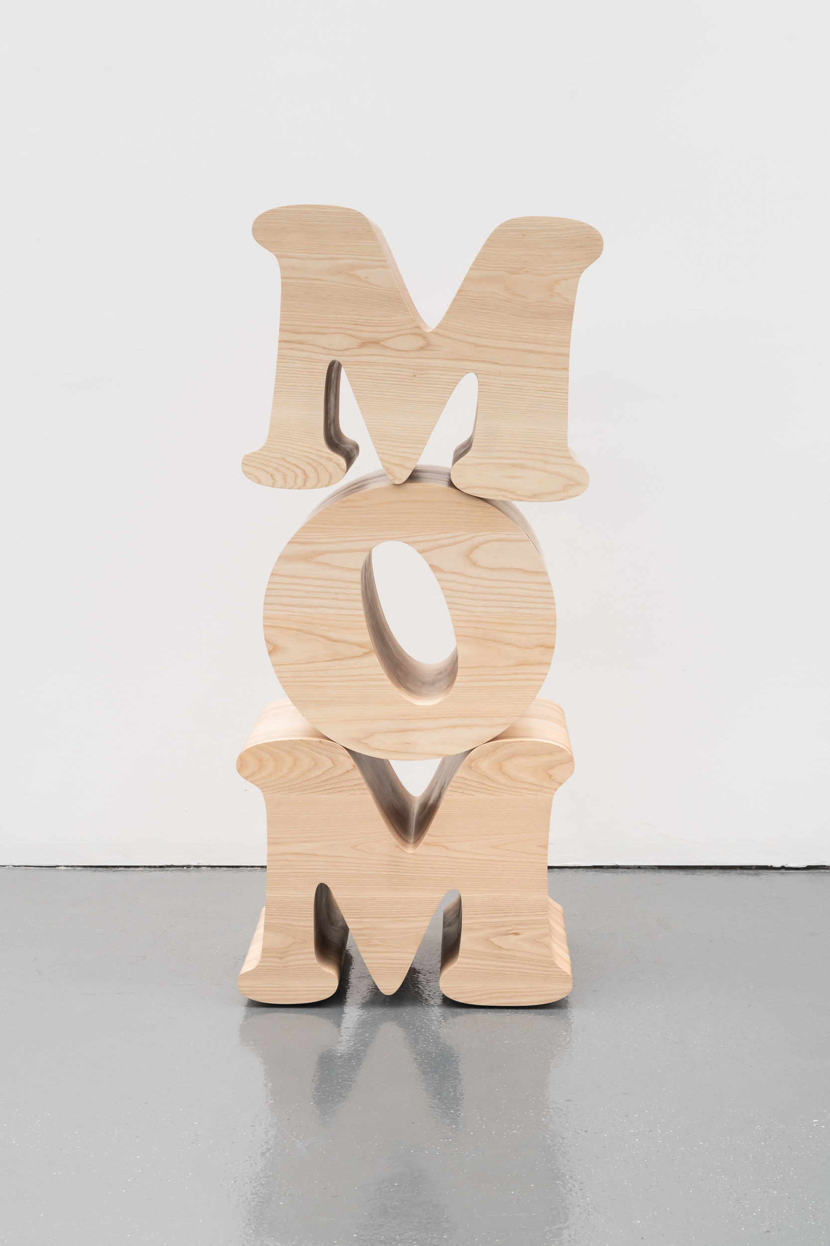 <p>Sadie Barnette<br /><em>Mom</em>, 2026<br />Ash wood<br />
63 x 25 x 20 inches / 160 x 63.5 x 50.8 cm</p>
