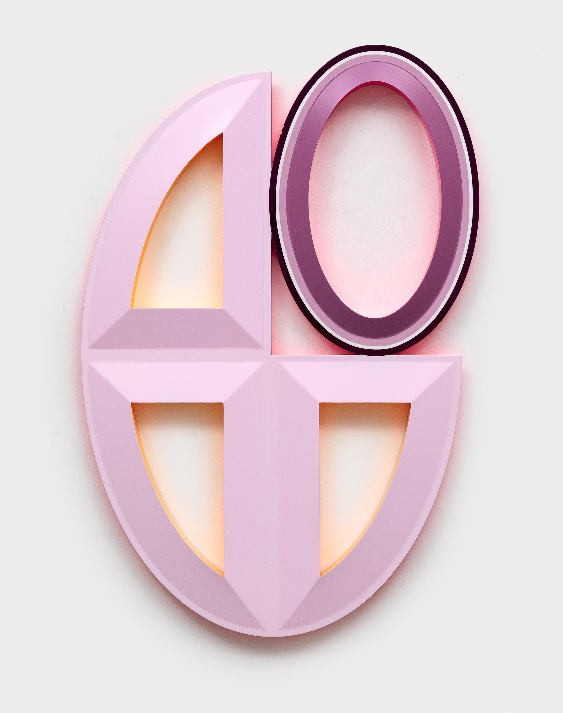 Beverly Fishman<br><em>Calm, Energy</em>, 2024<br>Urethane paint on wood<br>44 x 29 1/2 x 2 inches / 111.8 x 74.9 x 5.1 cm