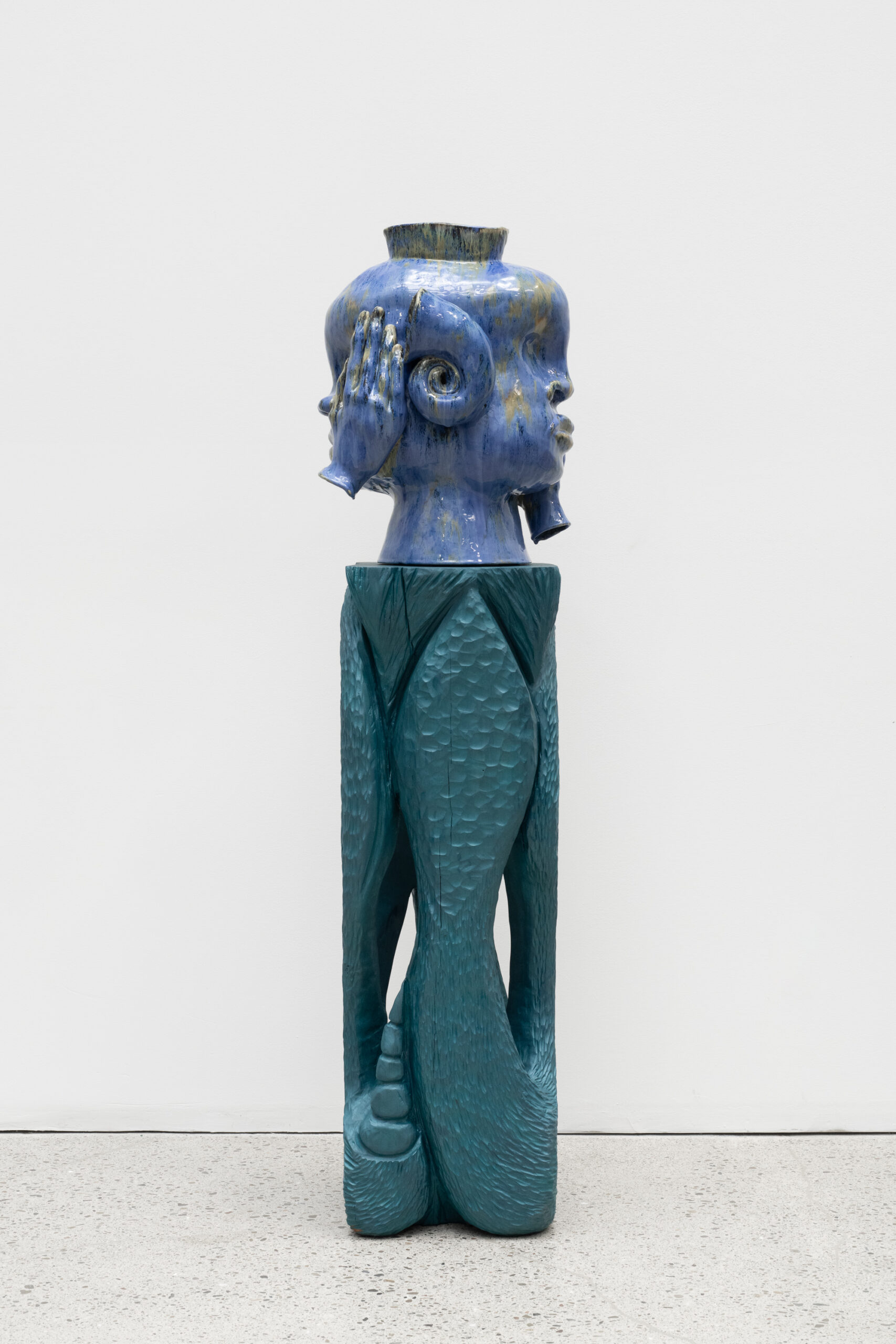 <p>Woody De Othello,<br /><i>fortified against strife</i>, 2026<br />Glazed ceramic and redwood<br />Vessel: 24 x 14 inches / 61 x 35.6 cm<br />
Base: 36 x 16 inches / 91.4 x 40.6 cm</p>
