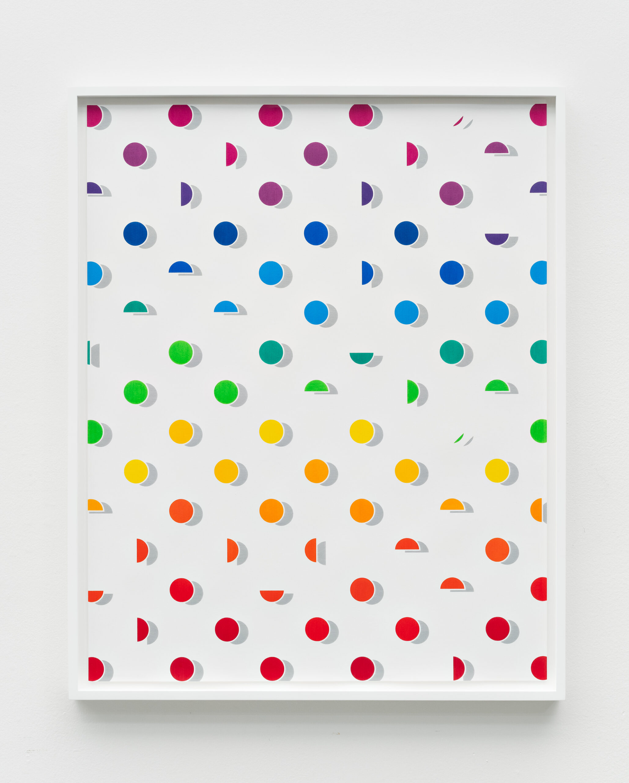 Sadie Barnette<br><em>DOTS 5</em>, 2026<br>Colored pencil on paper<br>31 3/4 x 25 3/4 x 1 1/2 inches / 80.6 x 65.4 x 3.8 cm