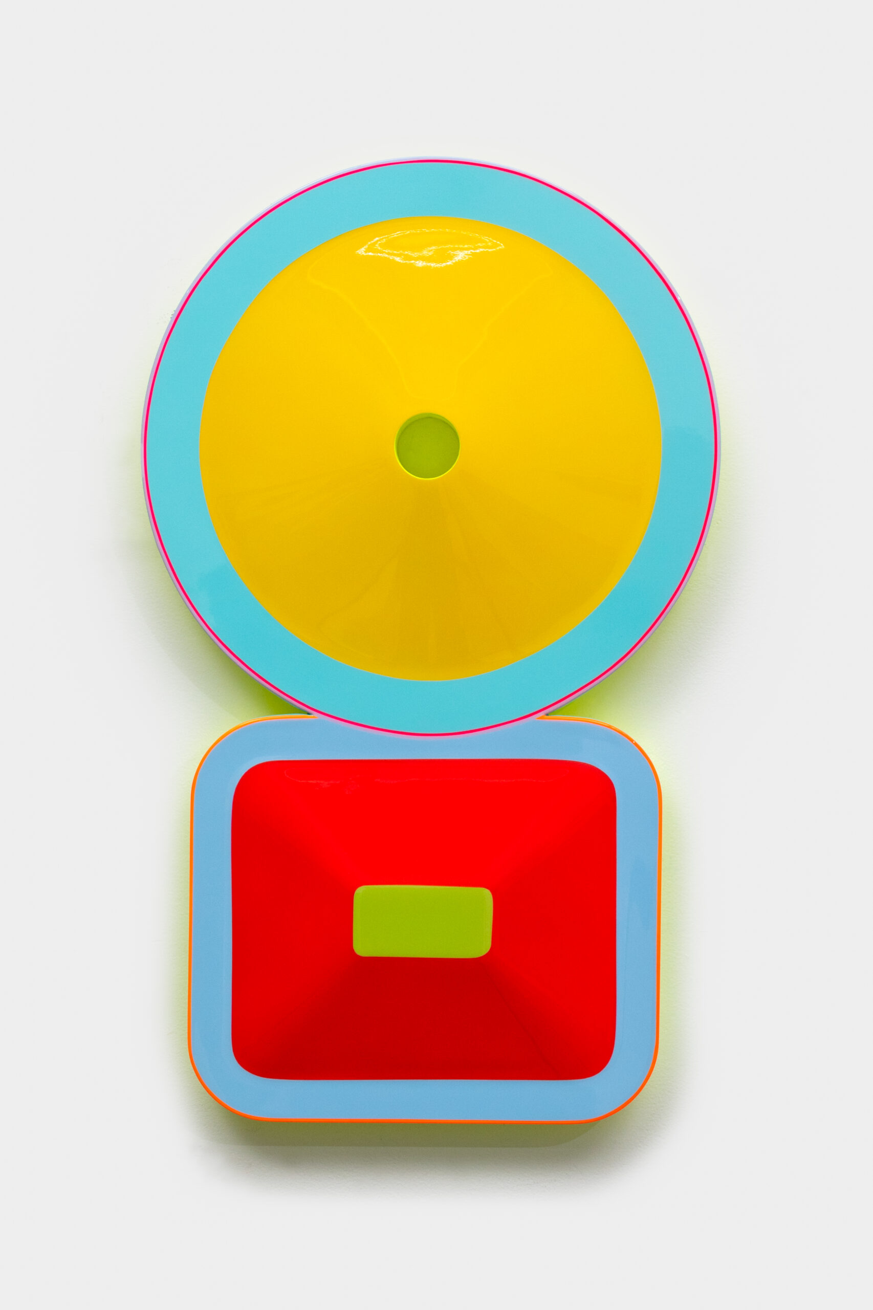 Beverly Fishman<br><em>Choice, Happiness</em>, 2026<br>Urethane paint on wood<br>22 1/2 x 13 1/2 x 2 inches / 57.1 x 34.3 x 5.1 cm