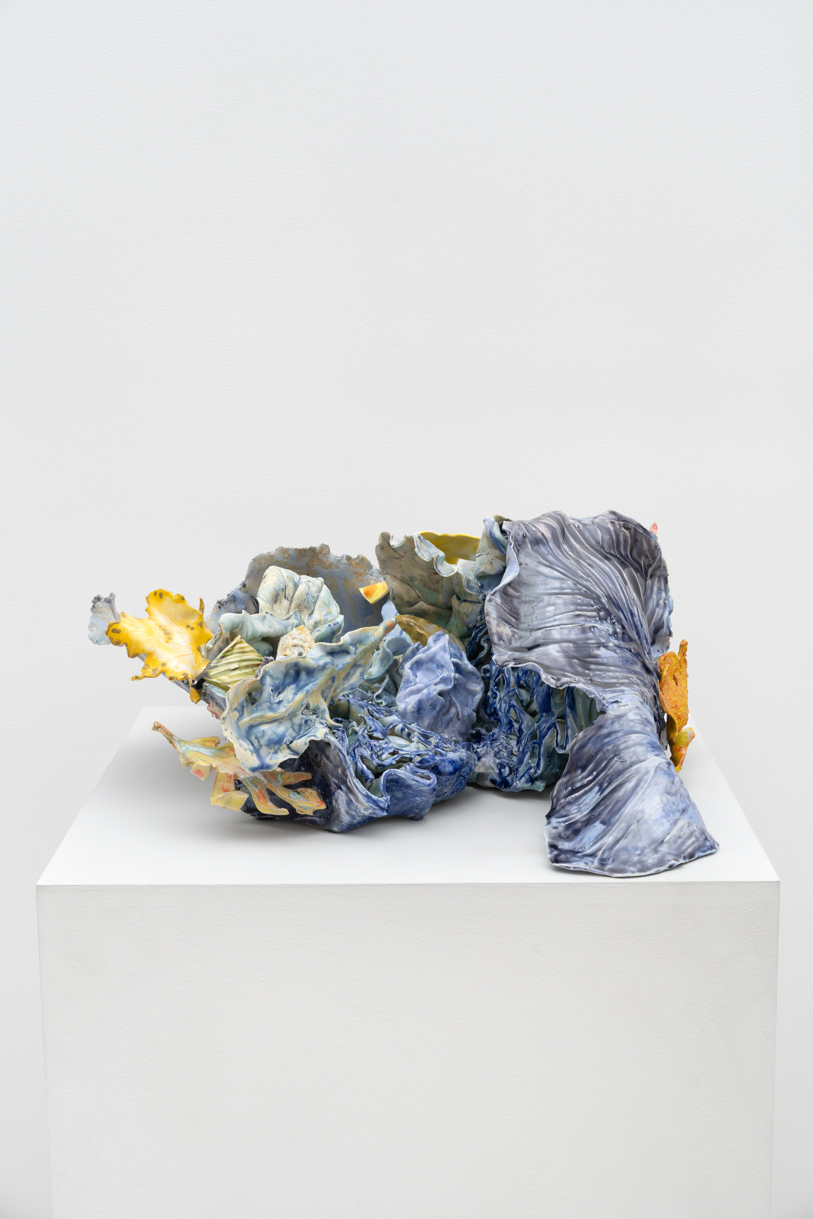 <p>Rebecca Manson<br /> <em>Blue Cabbage</em>, 2026<br /> Glazed porcelain<br /> 11 x 22 1/2 x 24 inches / 27.9 x 57.1 x 61 cm</p>
