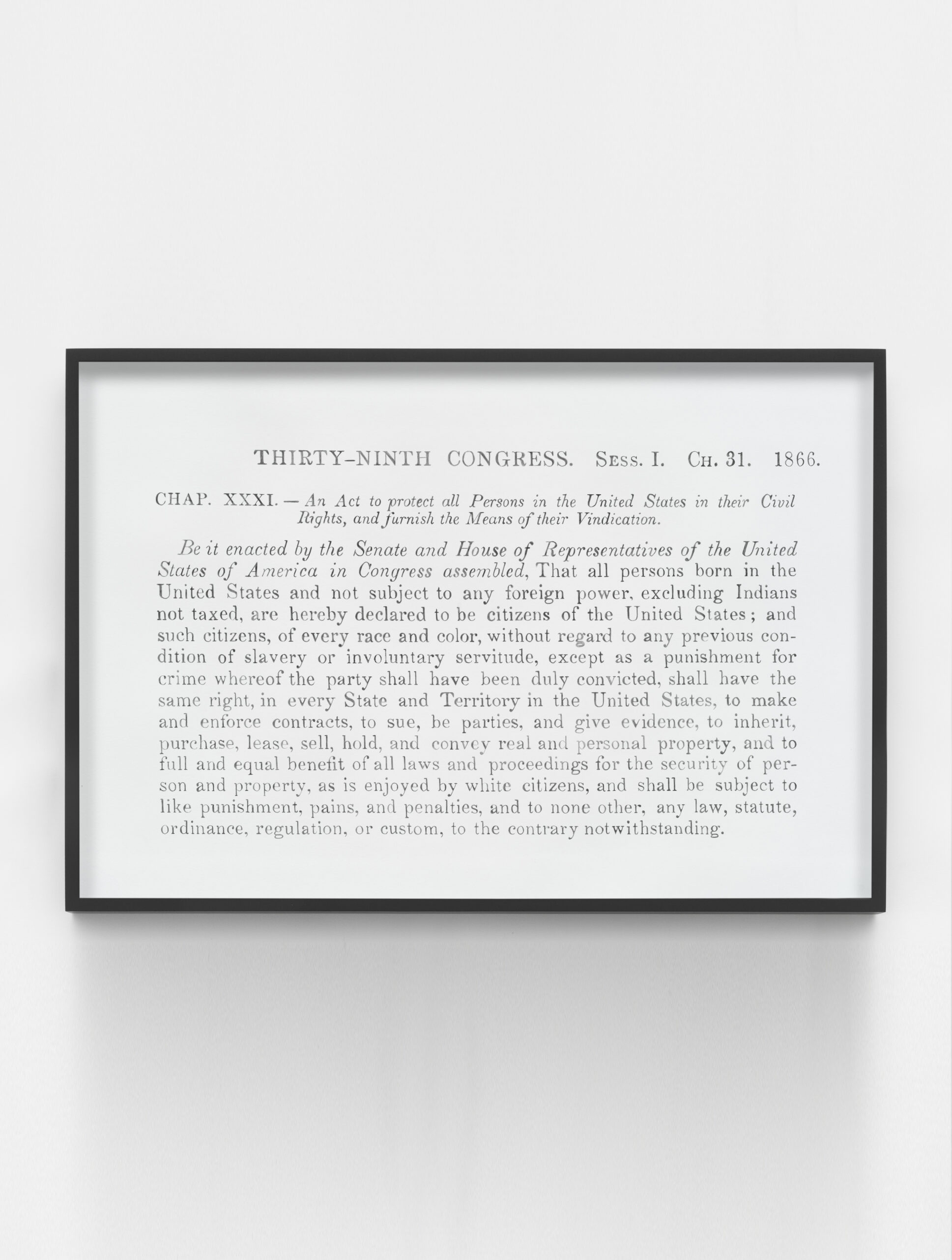 Lava Thomas<br><em>Civil Rights Act of 1866, Unfinished</em>, 2026<br>Graphite and carbon on paper<br>25 3/4 x 37 5/8 x 2 inches / 65.4 x 95.6 x 5.1 cm