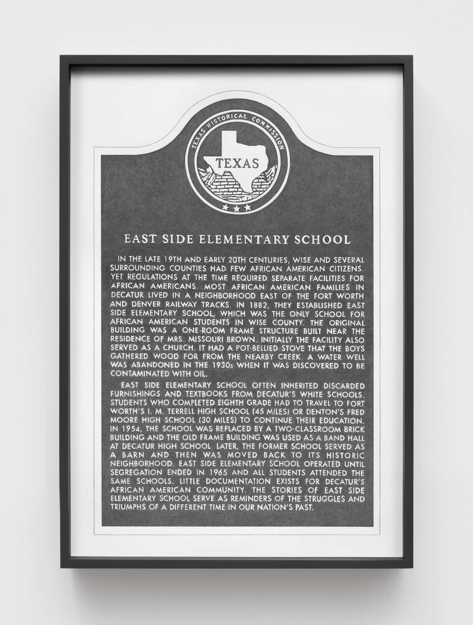 Lava Thomas<br><em>East Side Elementary School</em>, 2026<br>Graphite and Conté pencil on paper<br>48 3/4 x 33 5/8 x 2 inches / 123.8 x 85.4 x 5.1 cm