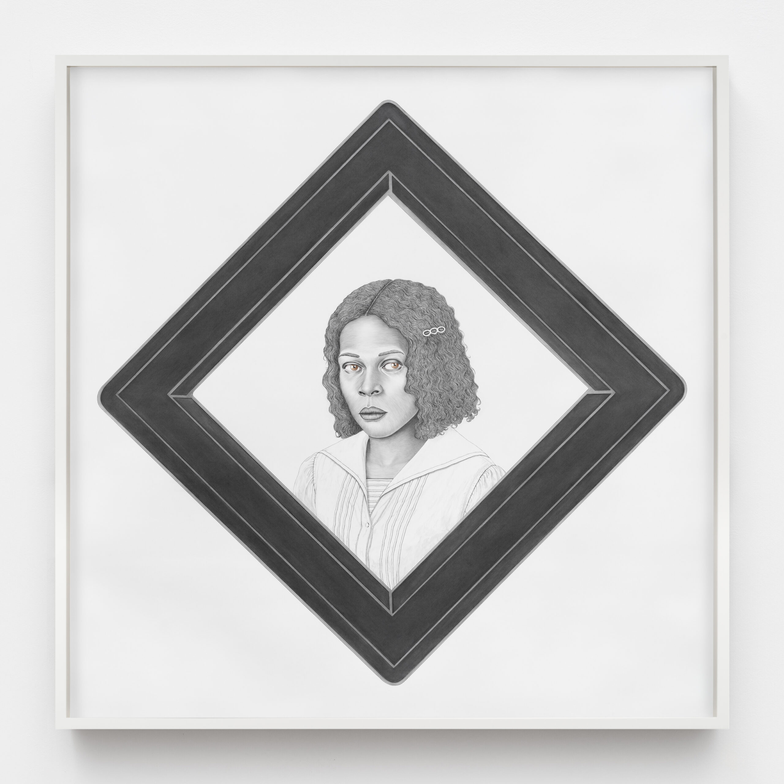 Lava Thomas<br><em>Unnamed but Not Unknown I (Discernment)</em>, 2026<br>Graphite, Conté pencil, and watercolor on paper<br>70 1/8 x 70 1/8 x 2 3/4 inches / 178.1 x 178.1 x 7 cm